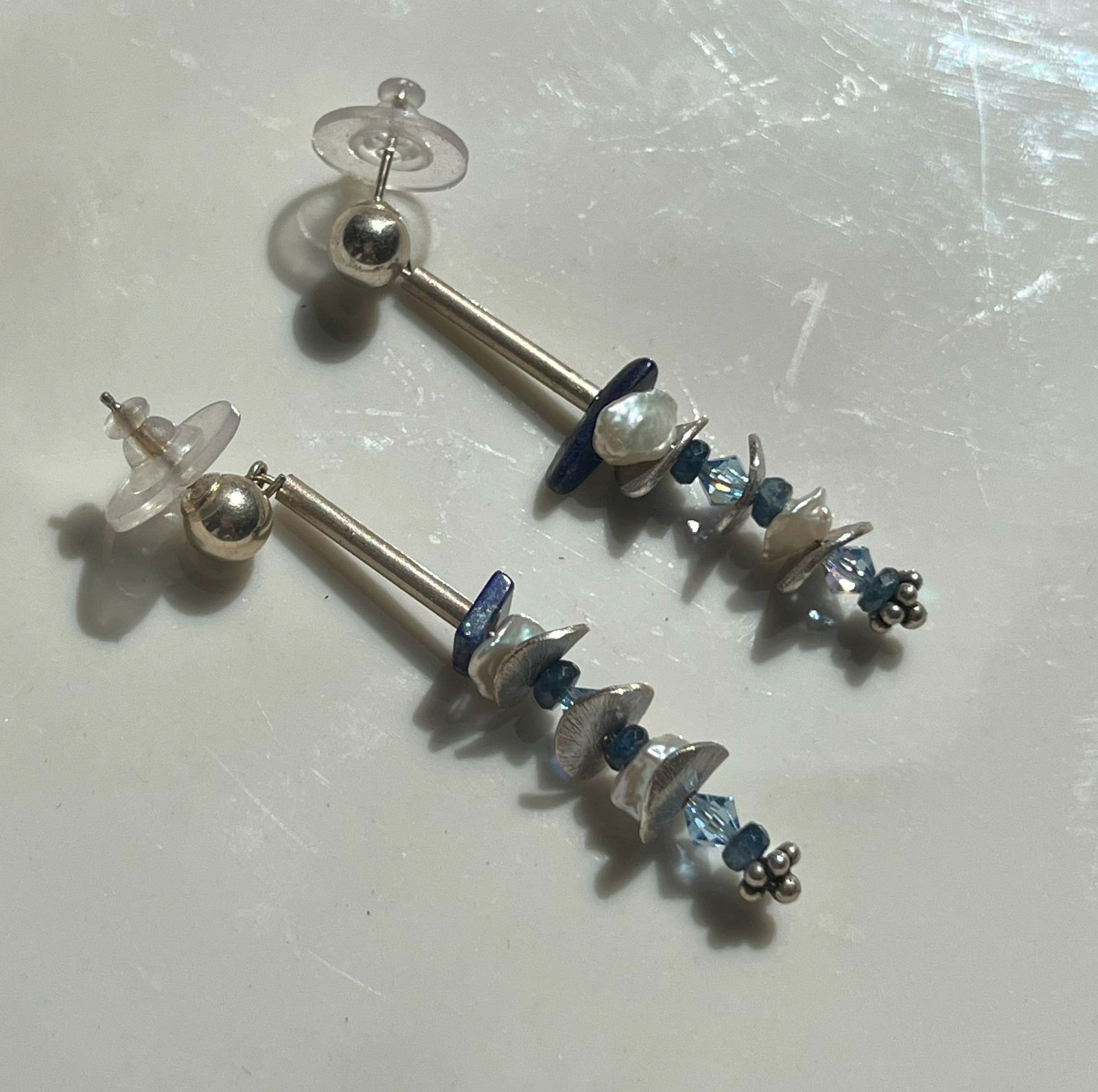 Pair of Silver Earrings: Pair of Silver Earrings