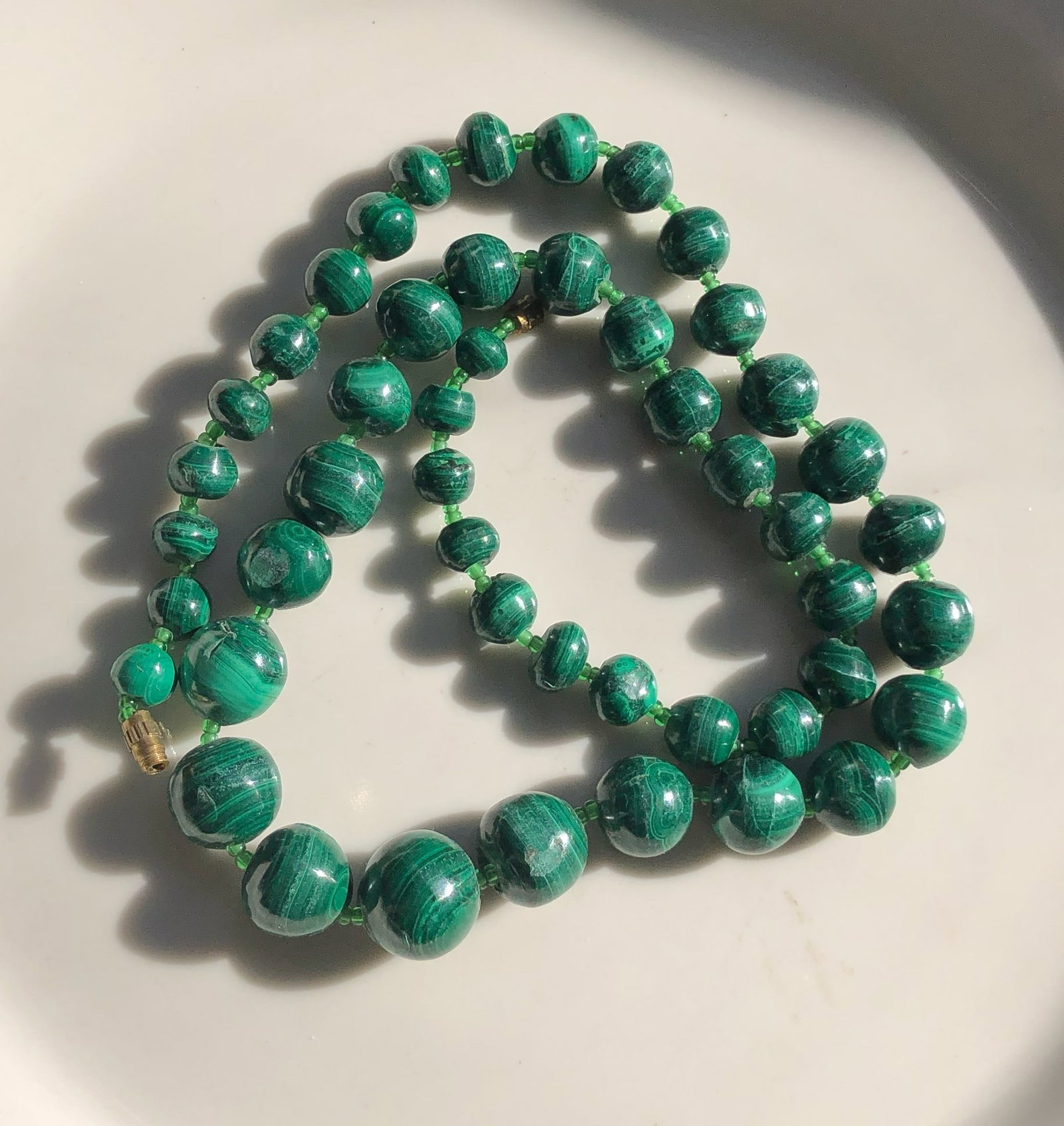 Vintage Malachite Necklace: Vintage Malachite Necklace