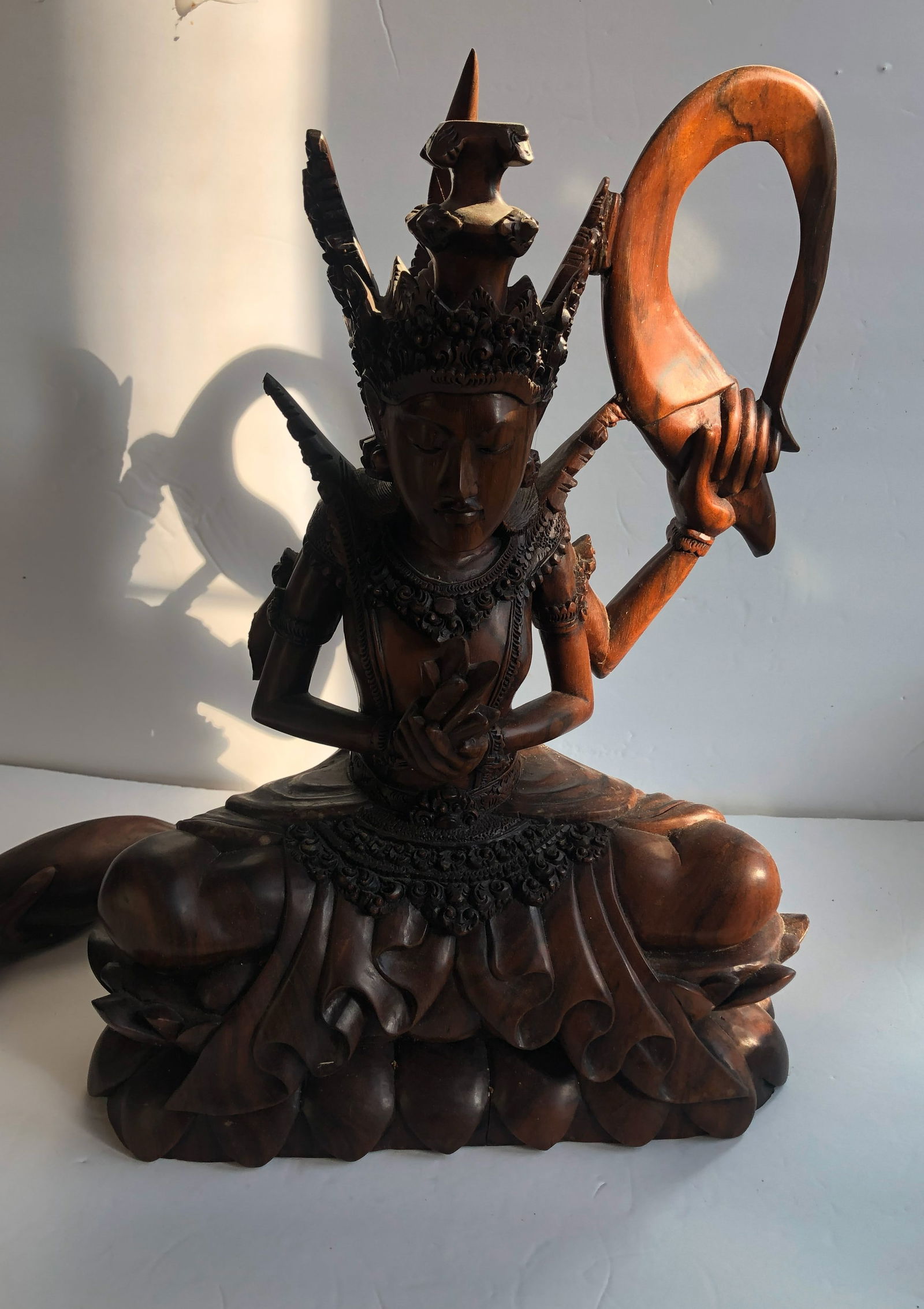 Vintage Rosewood Statue: Vintage Rosewood Statue, Size: 14"