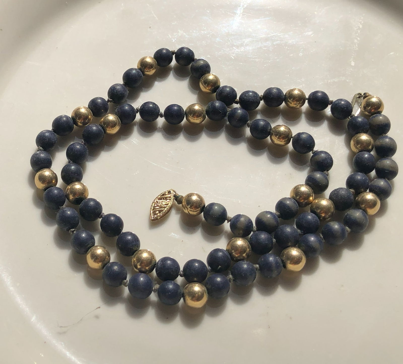 Vintage Gold Filled Beads Necklace (1 of 2)