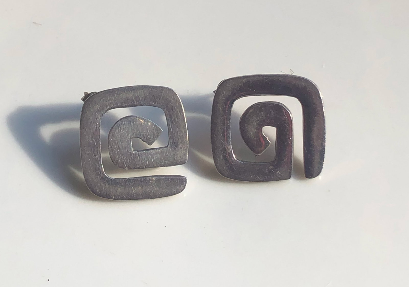 Pair of Silver Earrings: Pair of Silver Earrings