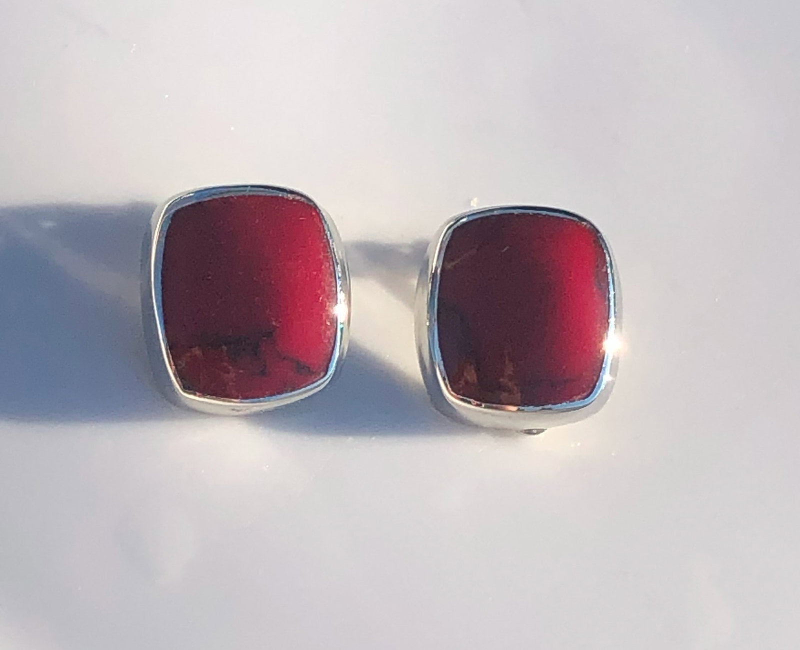 Pair of Silver Earrings: Pair of Silver Earrings