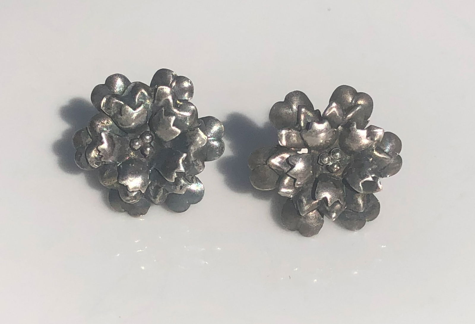 Pair of Silver Earrings: Pair of Silver Earrings