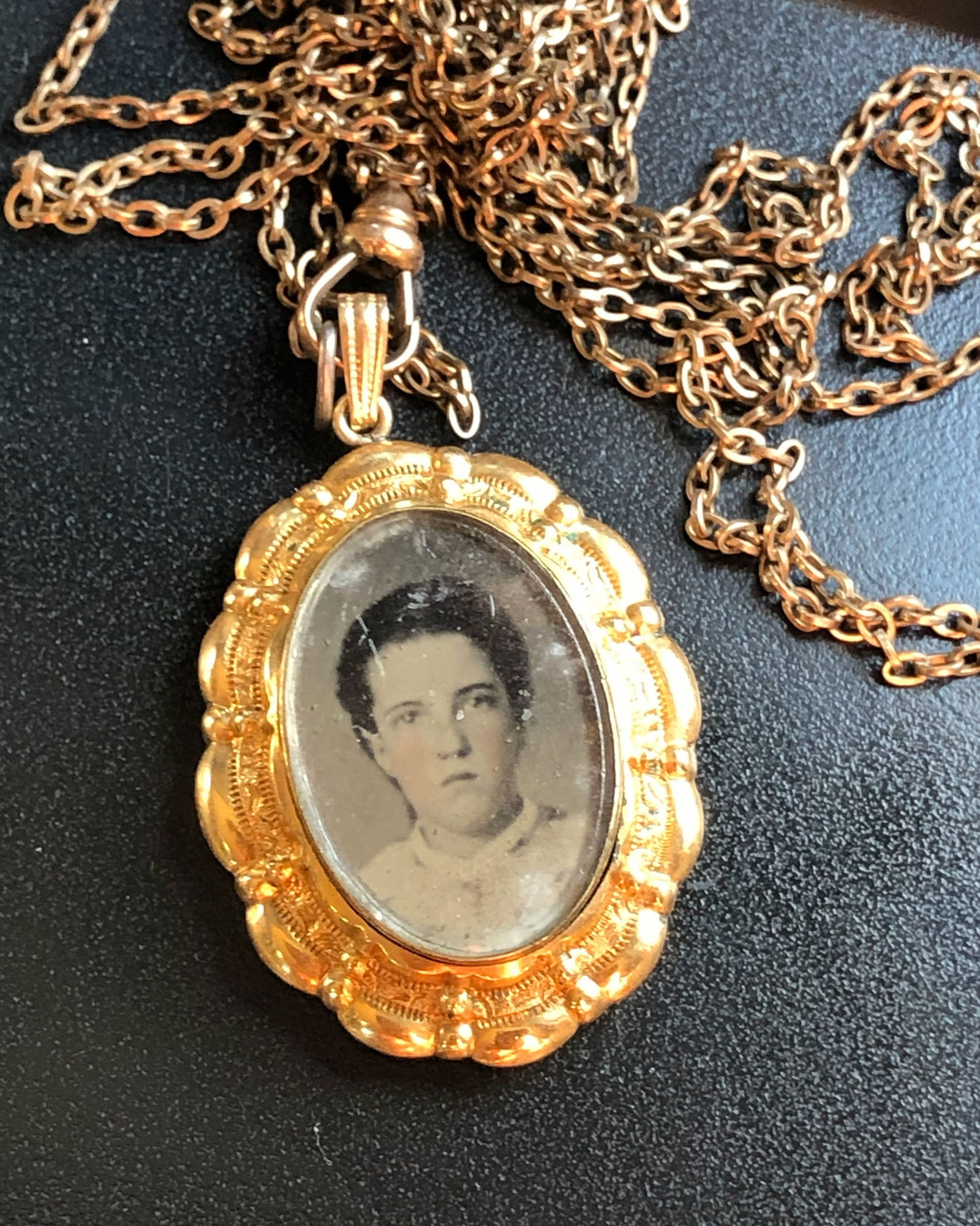 Antique Gold Filled Locket Necklace (1 of 3)