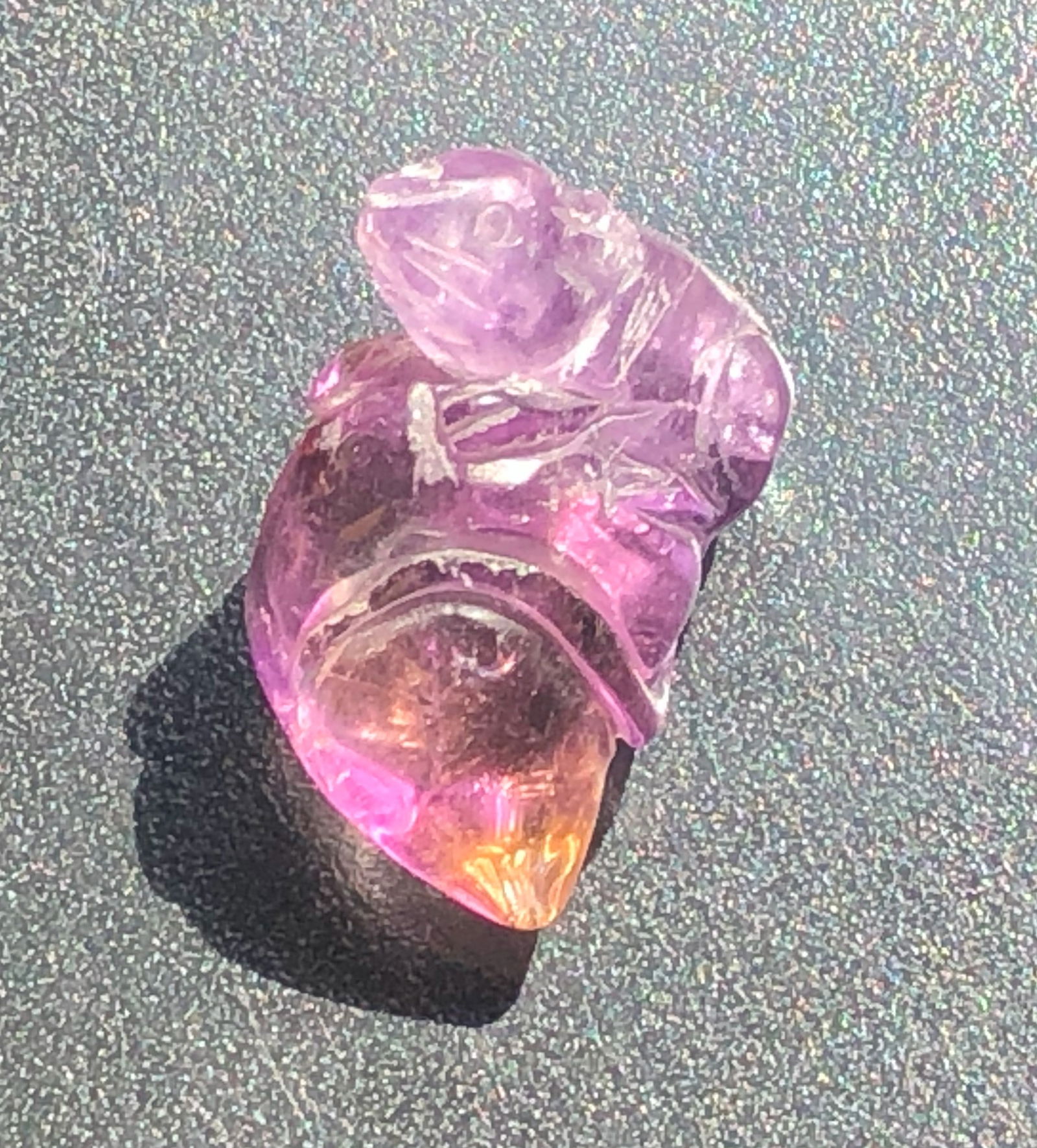 Vintage Ametrine Carving: Vintage Ametrine Carving