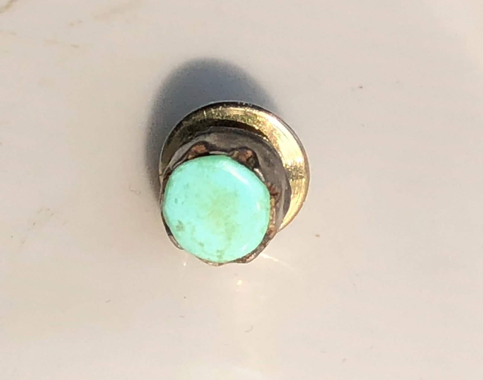 Vintage Silver Turquoise Pin (1 of 3)