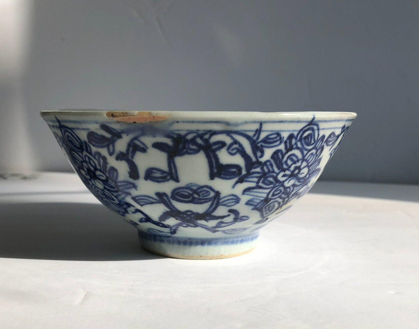 Antique Blue and white bowl: Antique Blue and white bowl, Diameter: 5.5"
