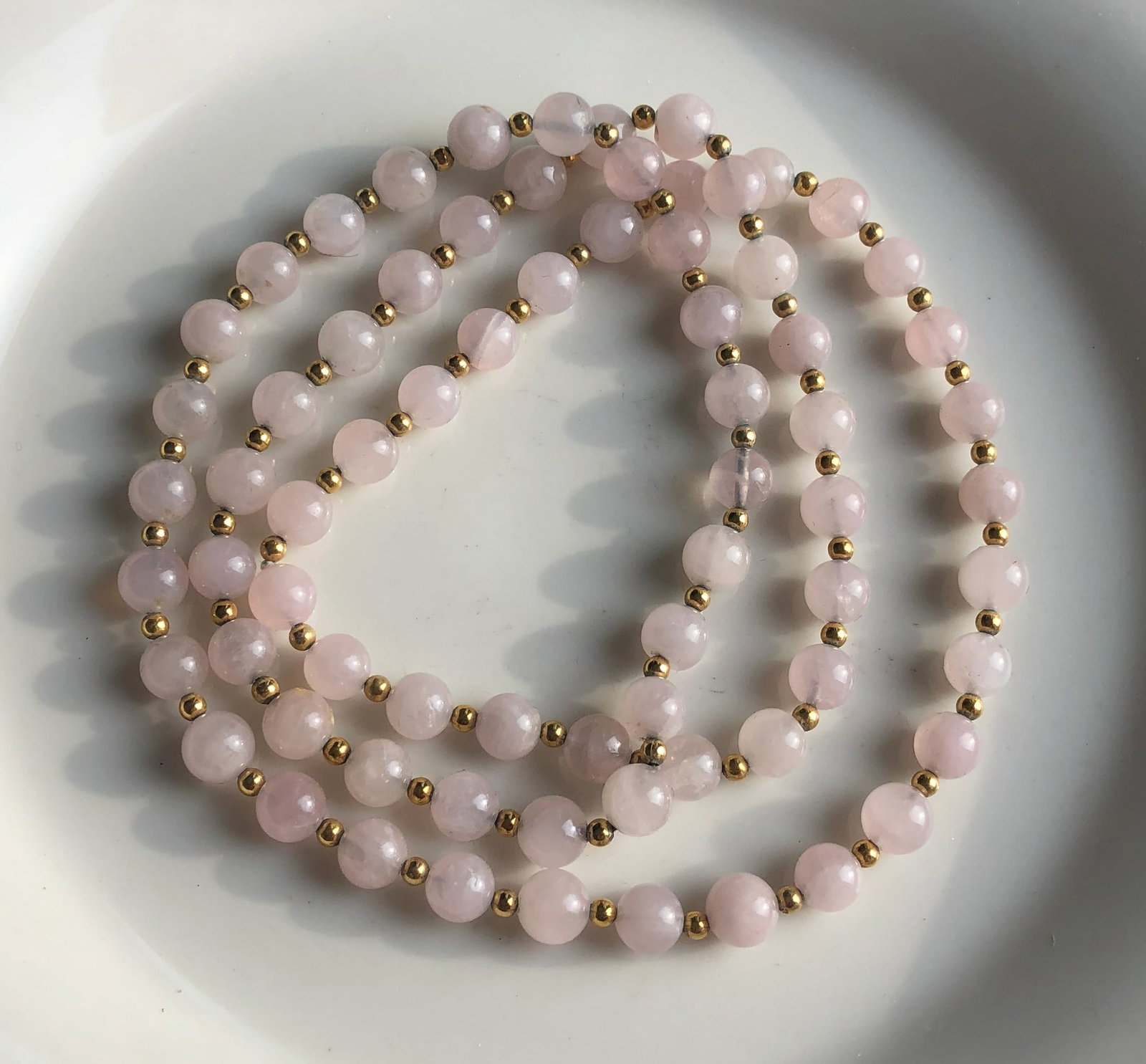 Vintage Pink Quartz Necklace (1 of 3)