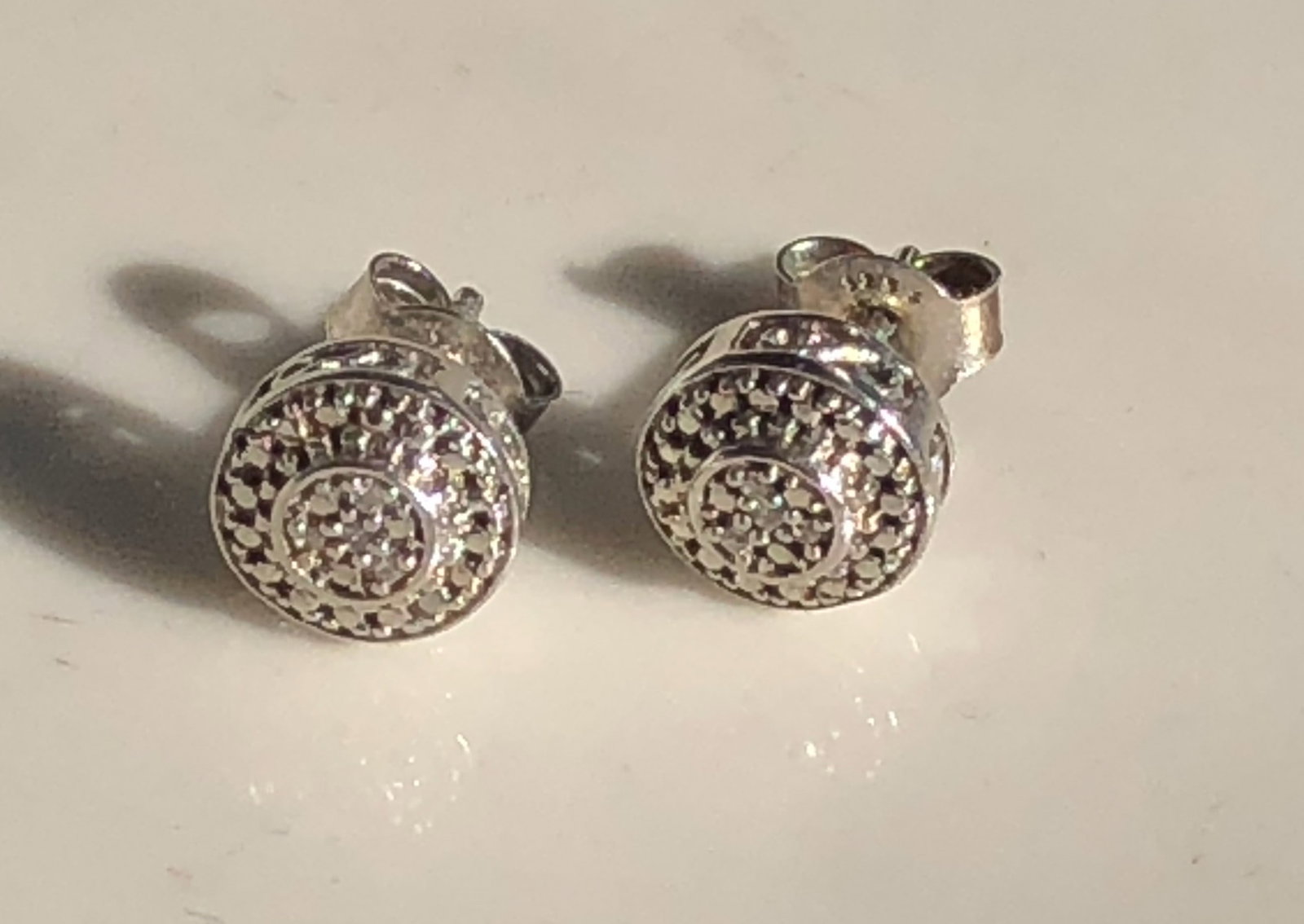 Pair of Silver Earrings: Pair of Silver Earrings