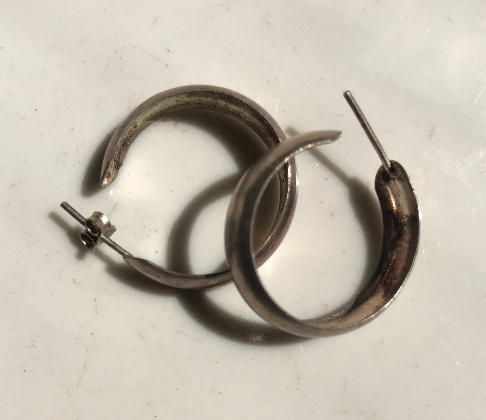 Pair of Silver Earrings: Pair of Silver Earrings