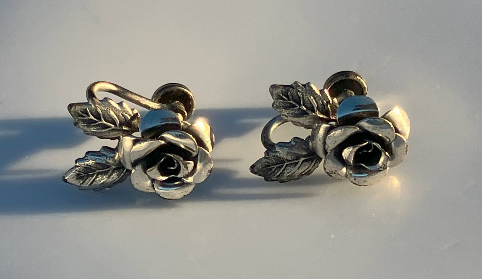 Pair of Silver Earrings: Pair of Silver Earrings