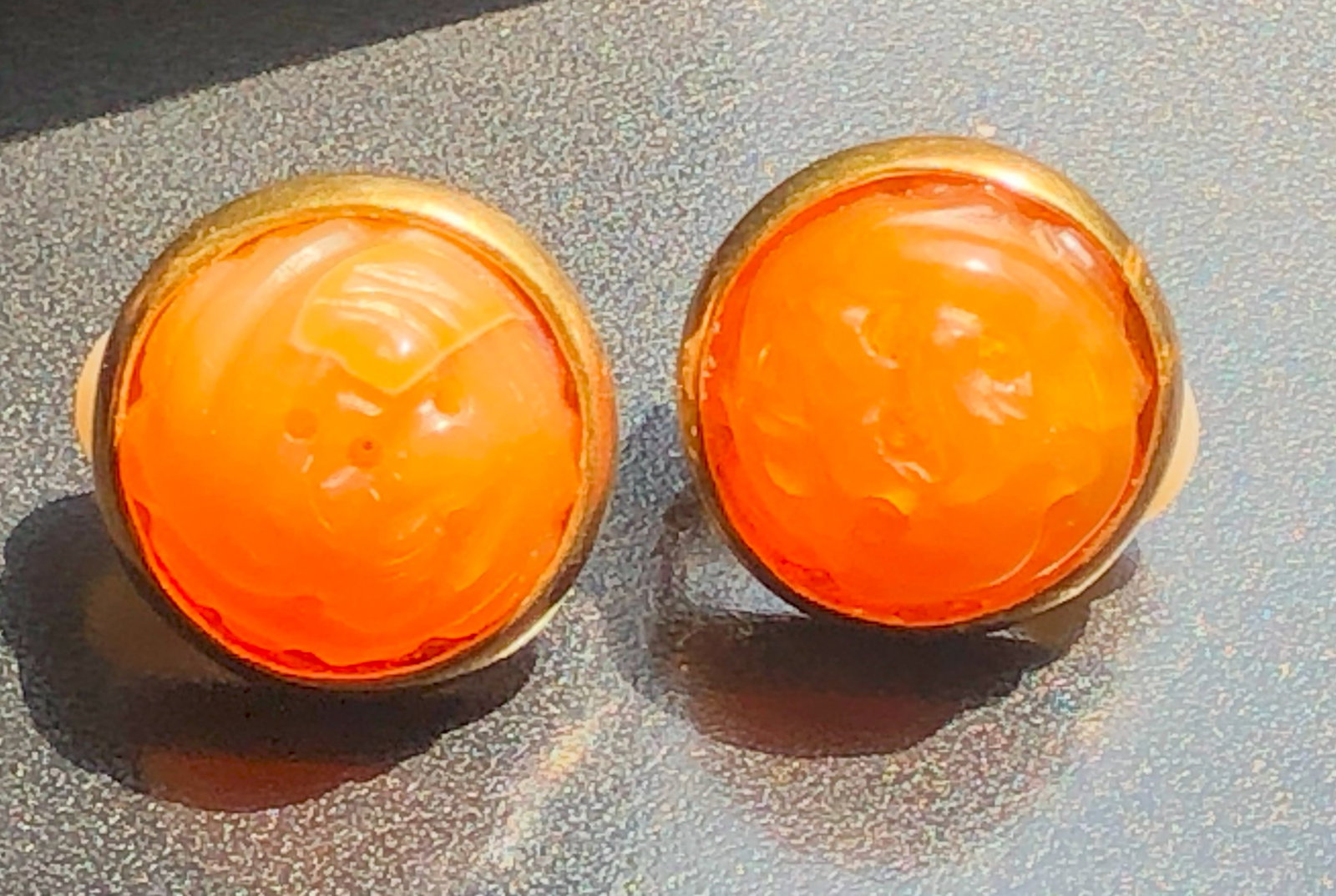 Pair of Silver Carnelian Earrings: Pair of Silver Carnelian Earrings
