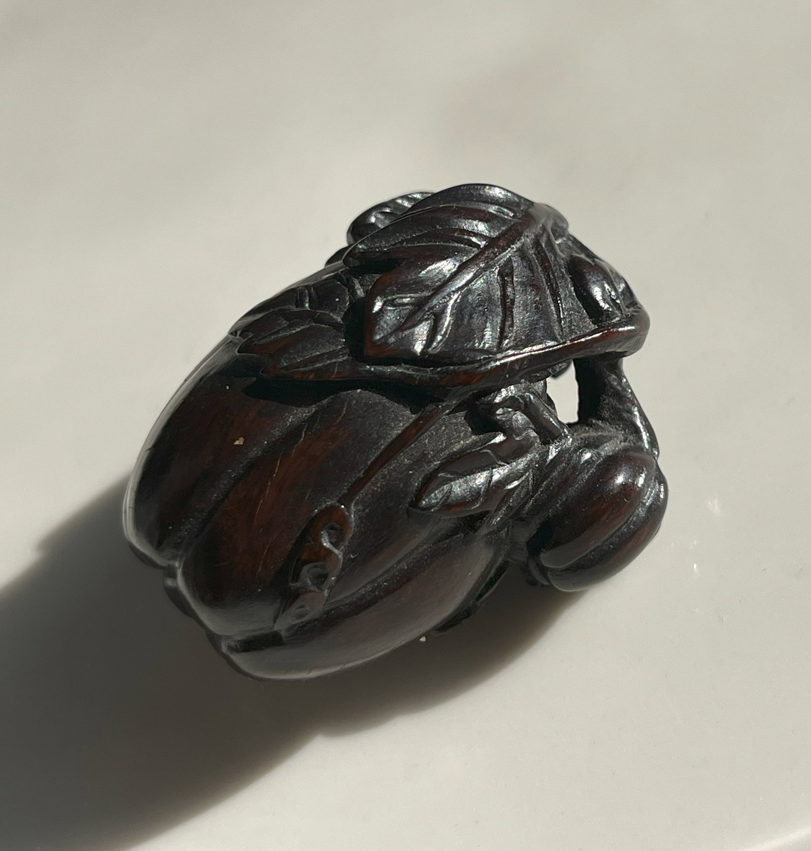 Antique Carved zitan Fruit (1 of 6)
