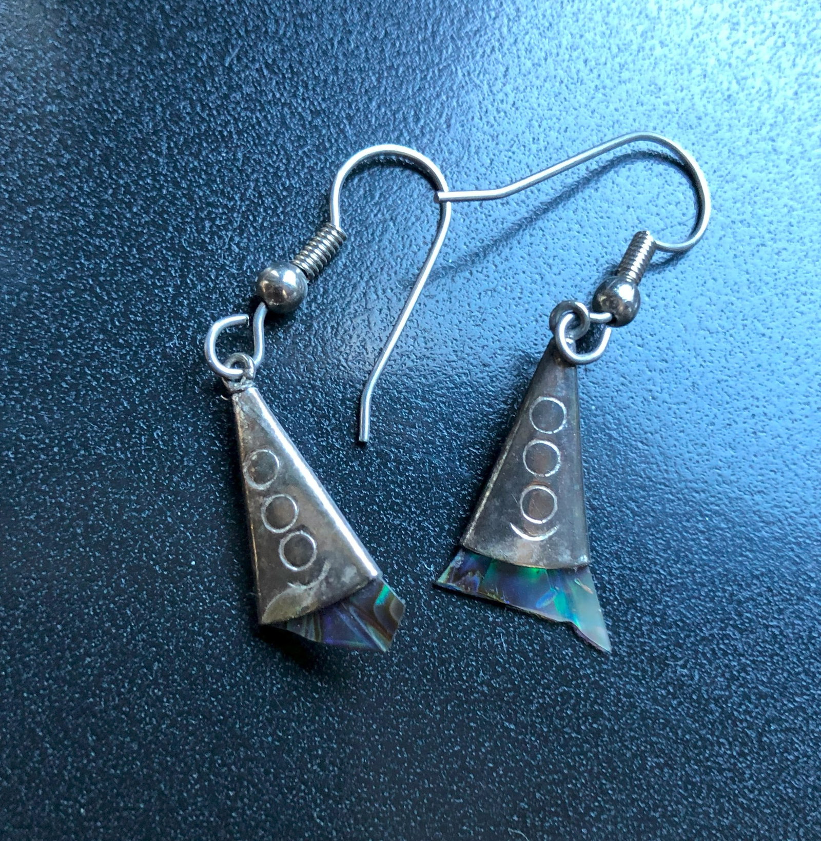 Silver Triangle Earrings - 2