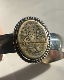 Vintage Sterling Bracelet with animel Face