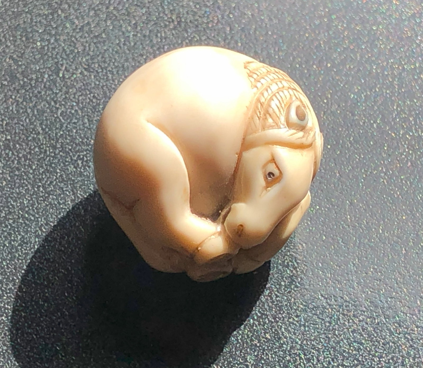 Carved Horse Bead: Carved Horse Bead, Size 20mm