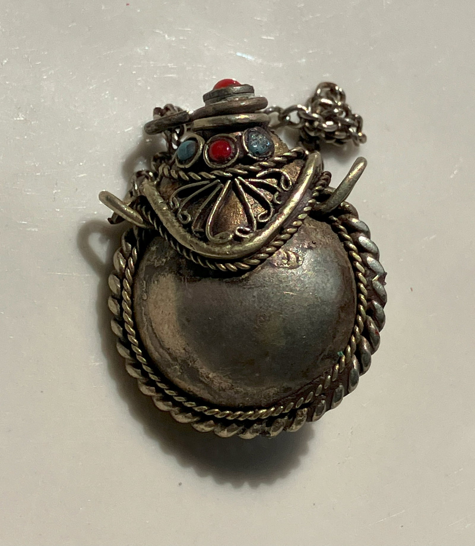 Antique Tibet Pendant: Antique Tibet Pendant, Size: 2"