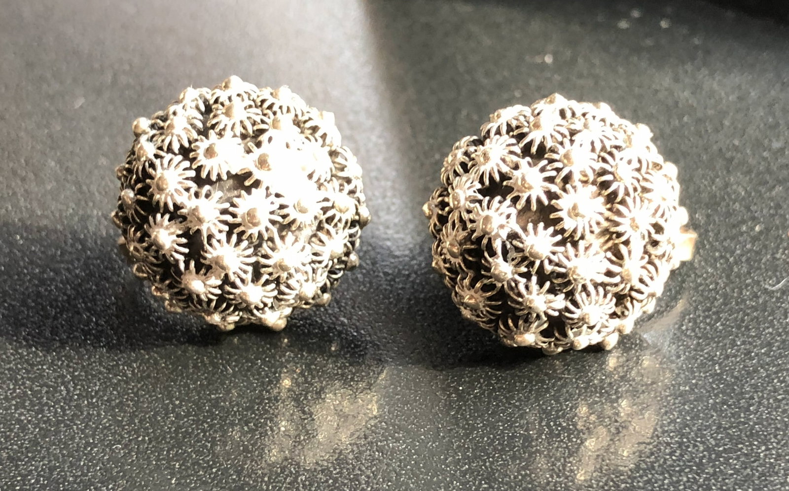 Pair of Silver Earrings: Pair of Silver Earrings