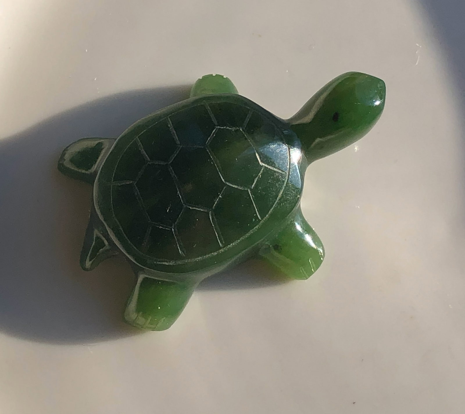 Vintage Green Jade Turtle Statue (1 of 3)