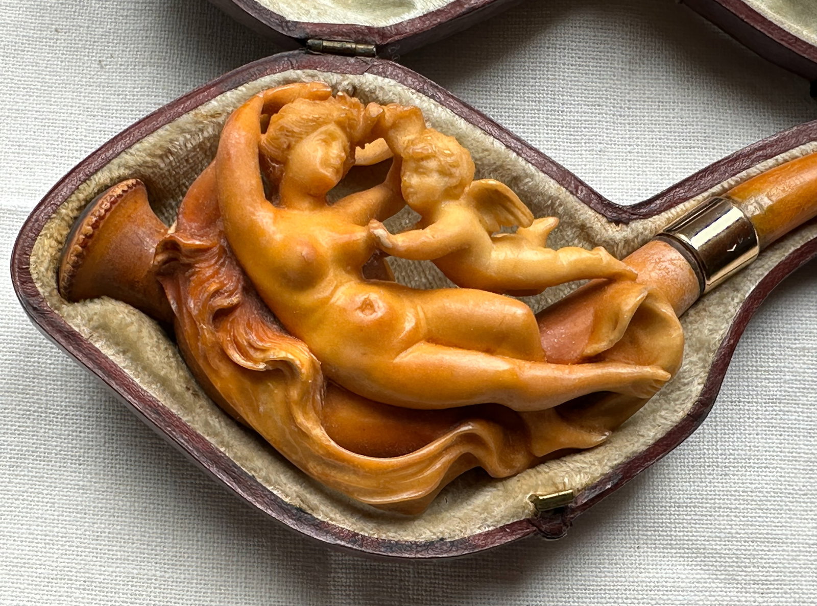 Antique Butter Scotch Amber Smoking Pipe (1 of 4)