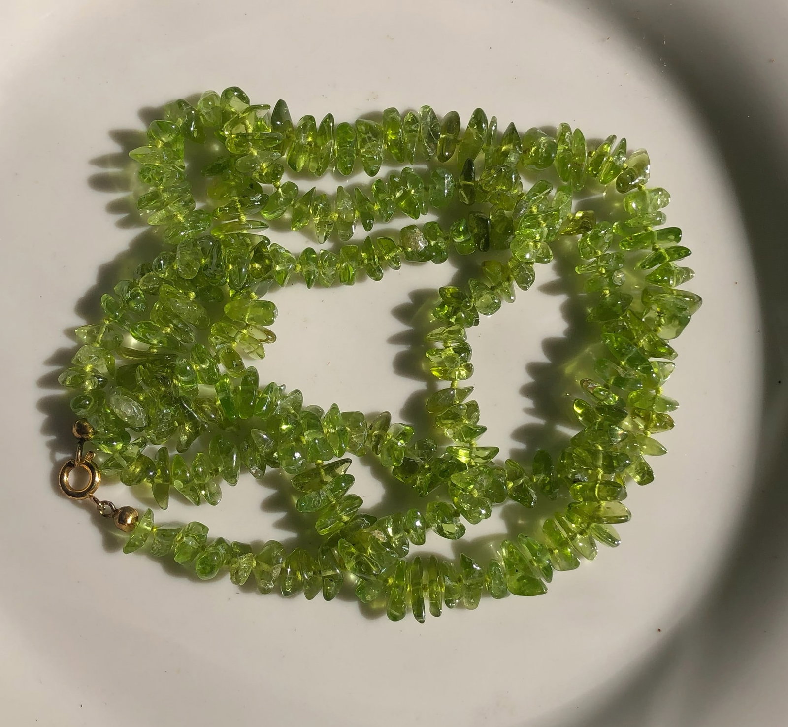Green Gemstone Necklace (1 of 2)