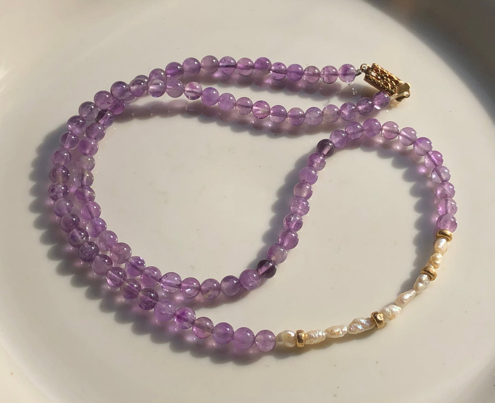 14K Gold Beads Necklace: 14K Gold Beads Necklace