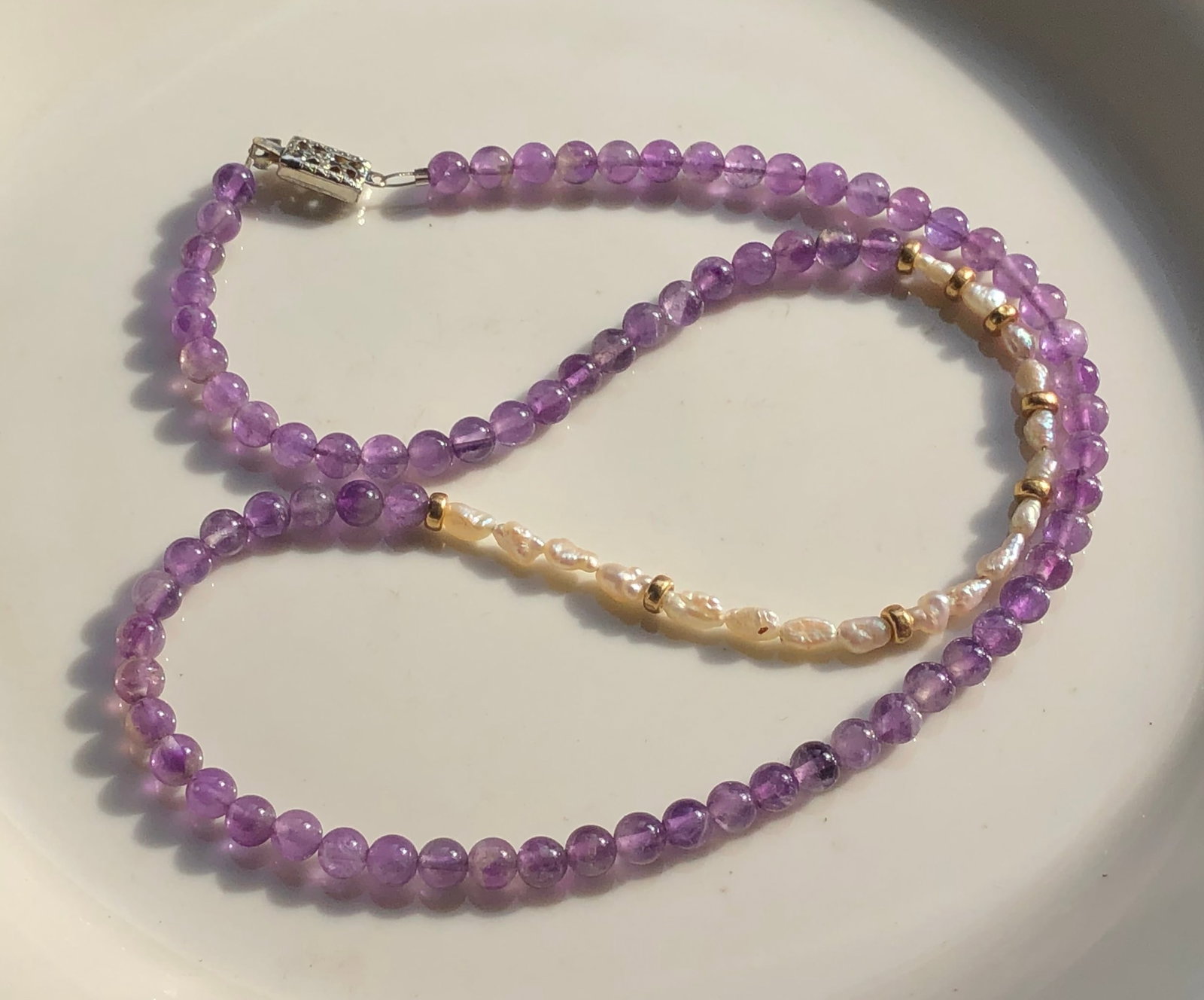 14K Gold Beads Necklace: 14K Gold Beads Necklace