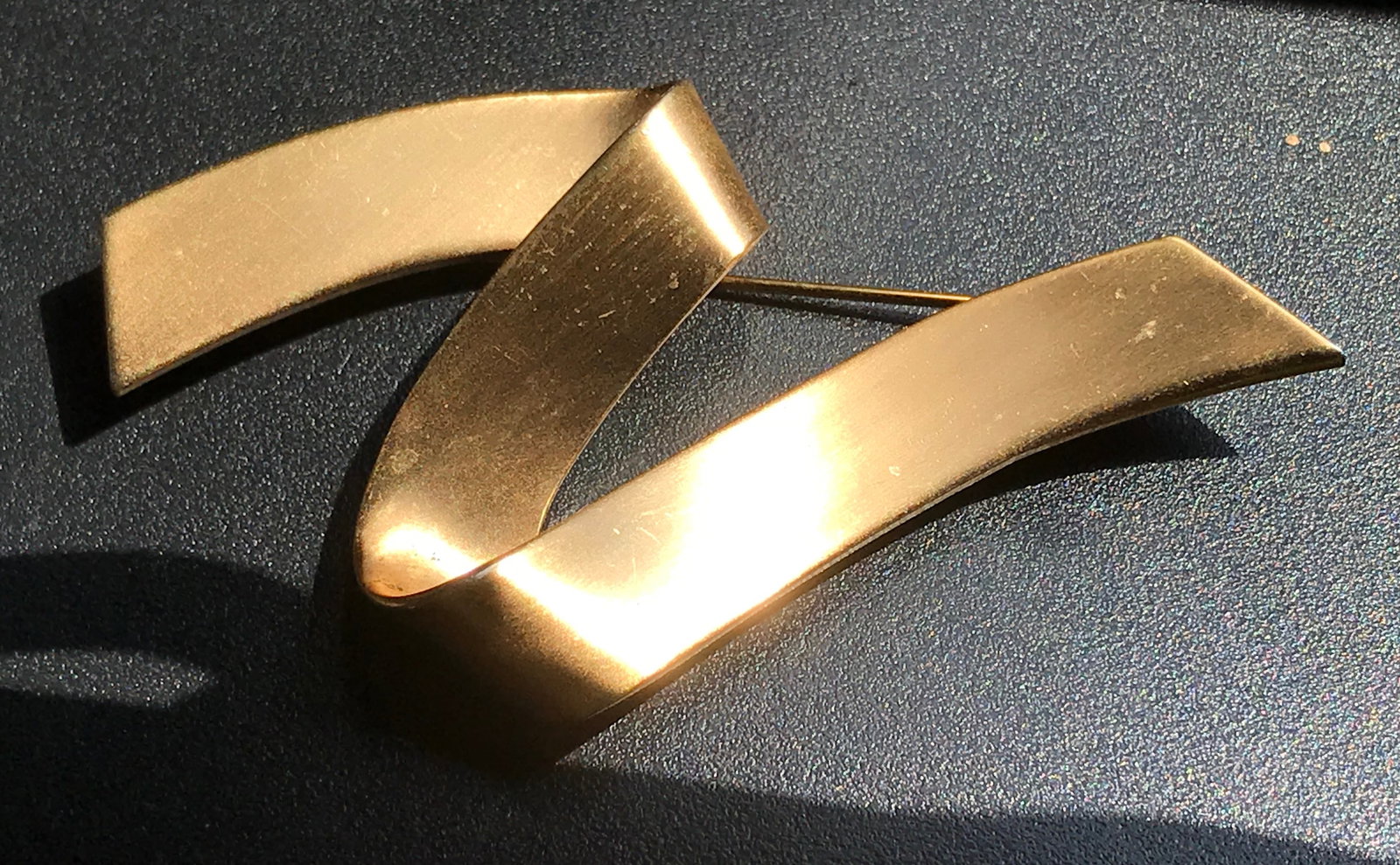 single piece Monet brooch, shaped like modern art design (1 of 3)