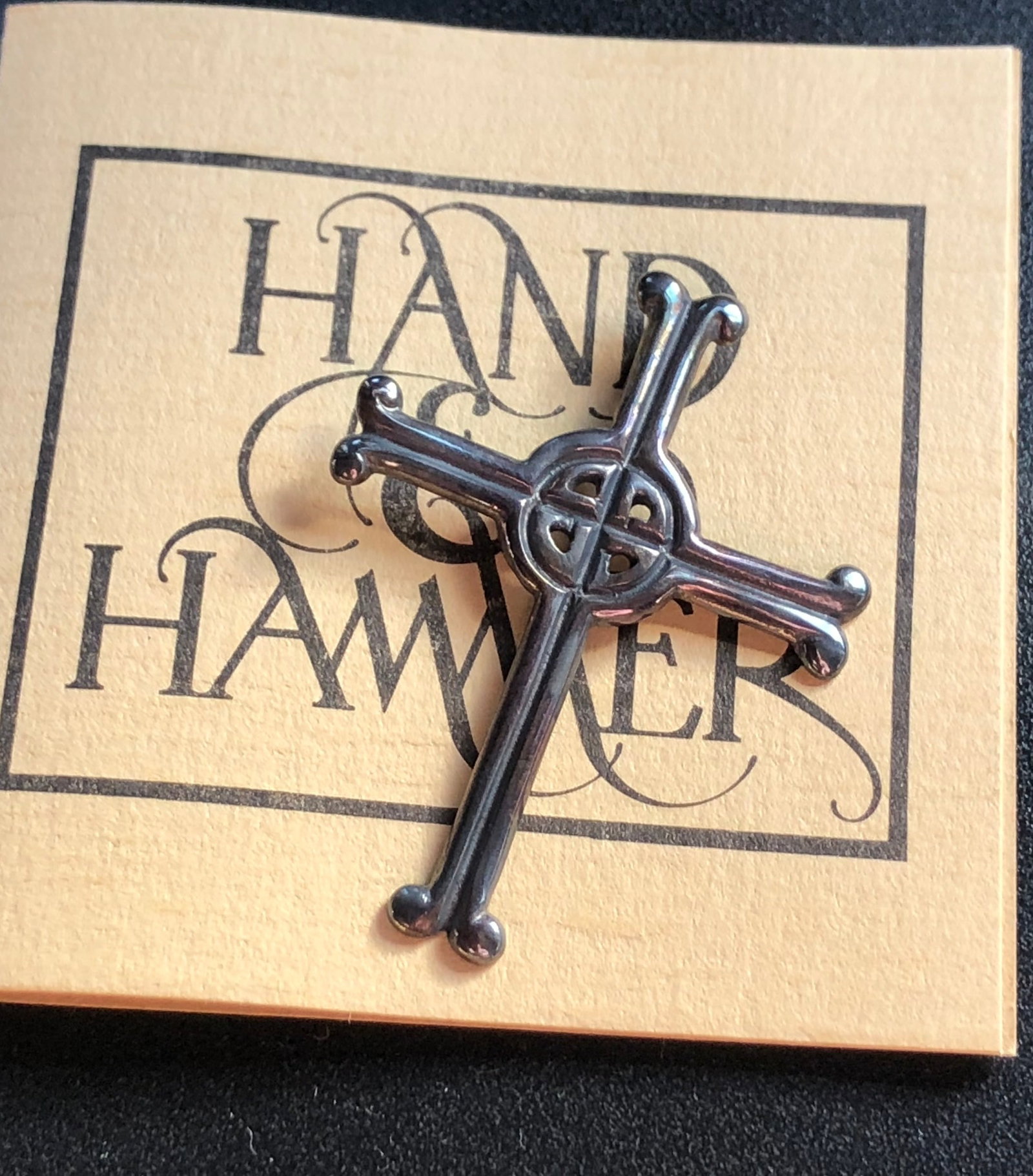Hand Made Silver Cross Pendant: Hand Made Silver Cross Pendant, Size: 1.75"