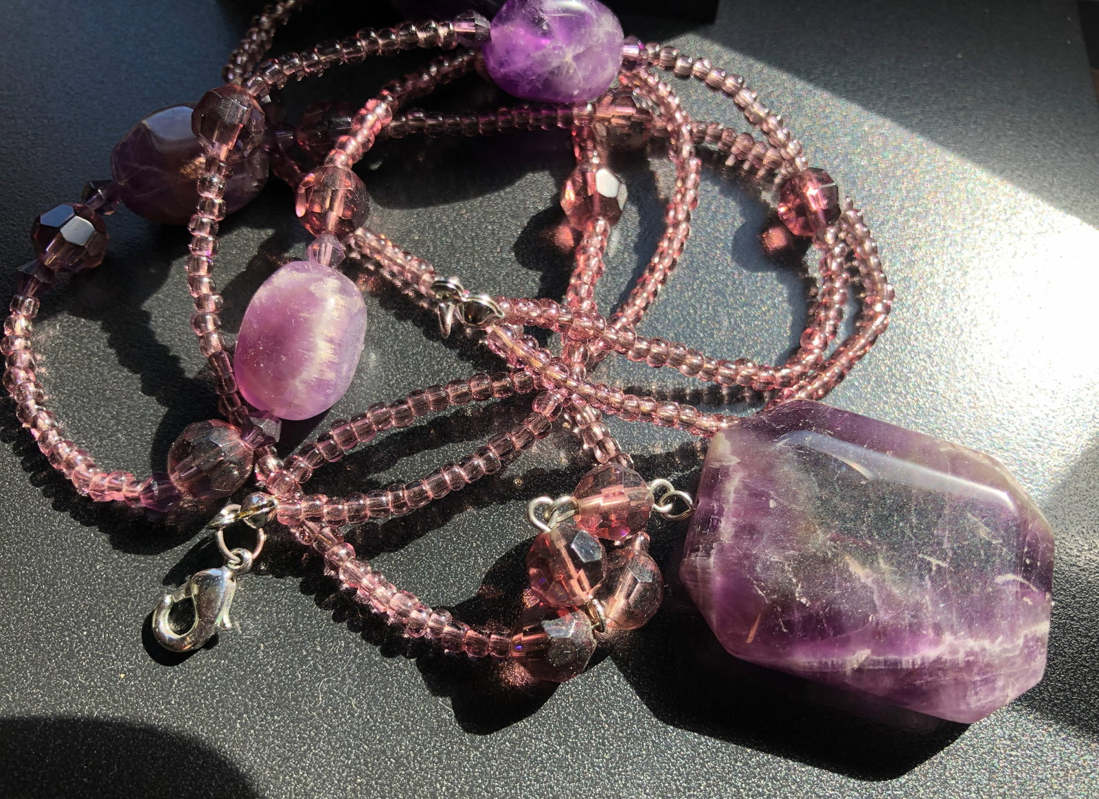 Amethyst Beaded Necklace (1 of 1)