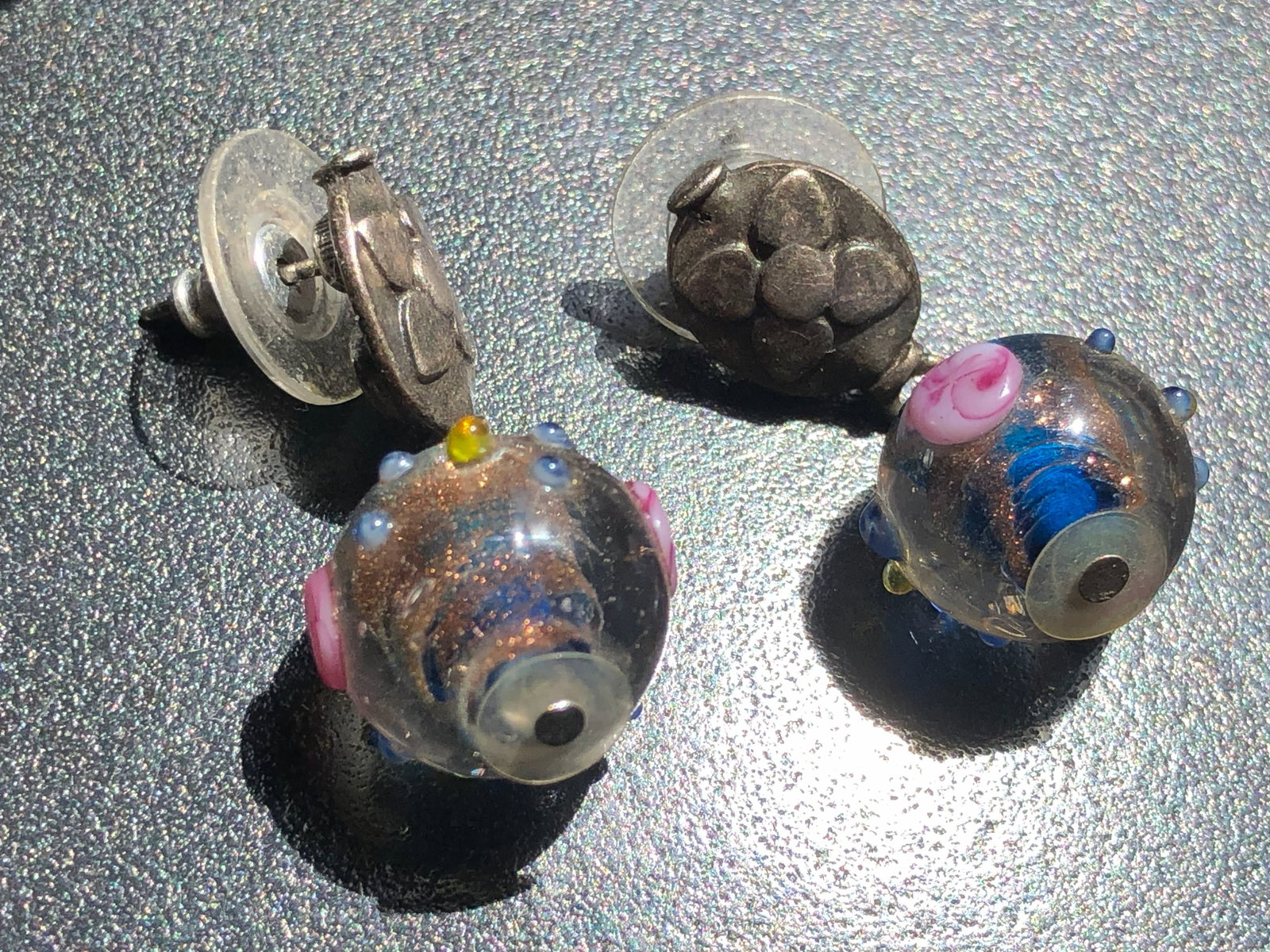 Pair of Glass Earrings: Pair of Glass Earrings
