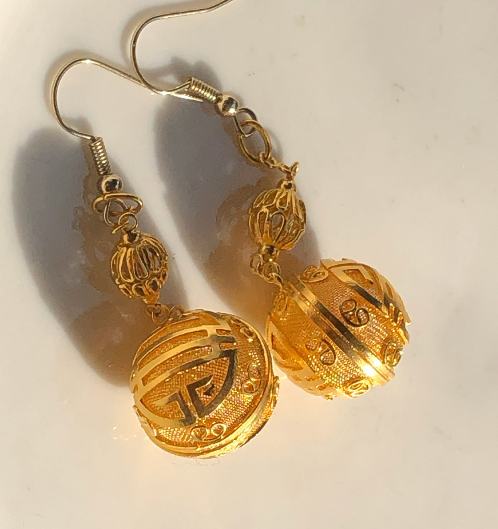 Gold Filled Filigree Earrings (1 of 2)