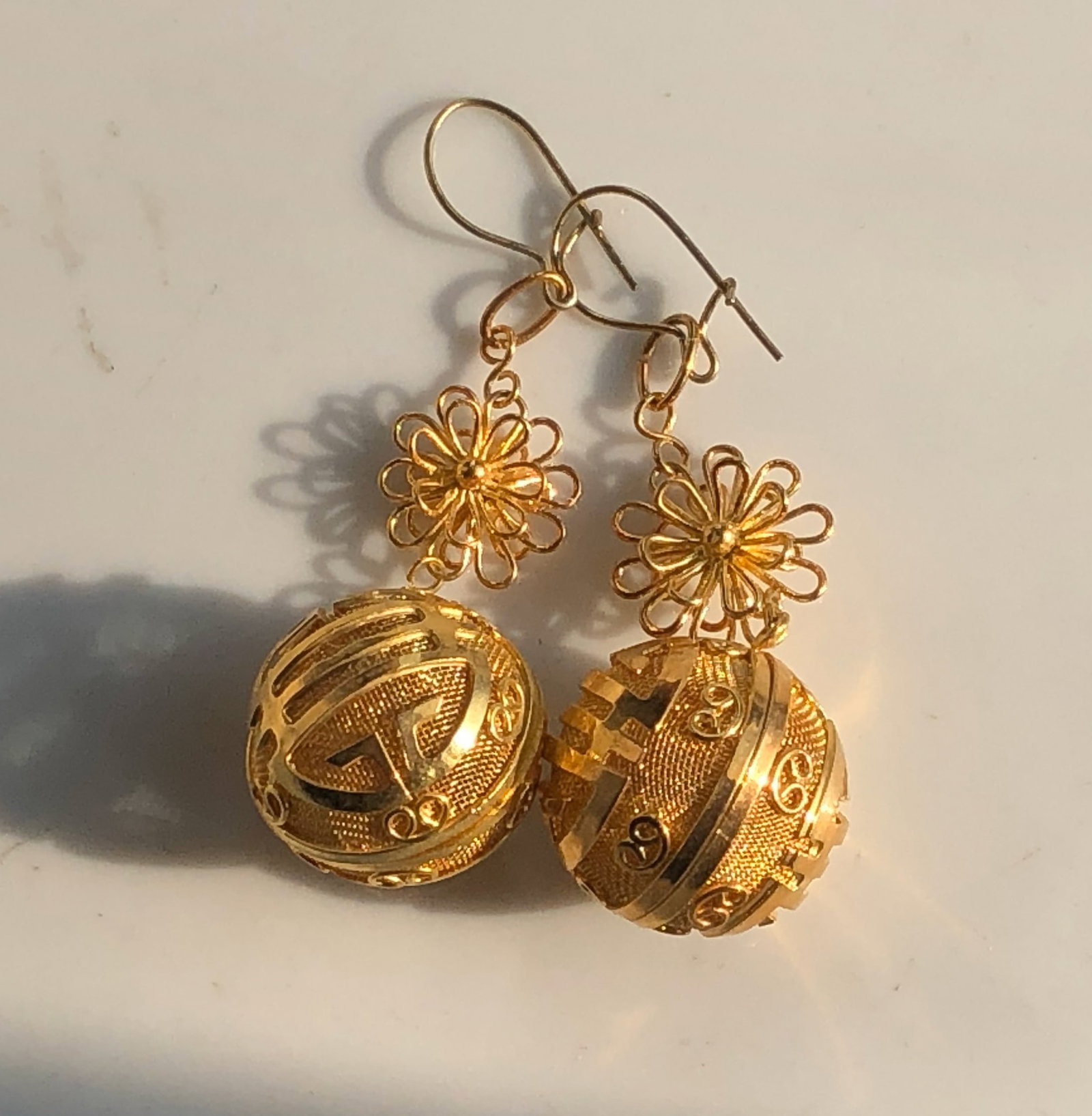 Gold Filled Filigree Earrings (1 of 2)