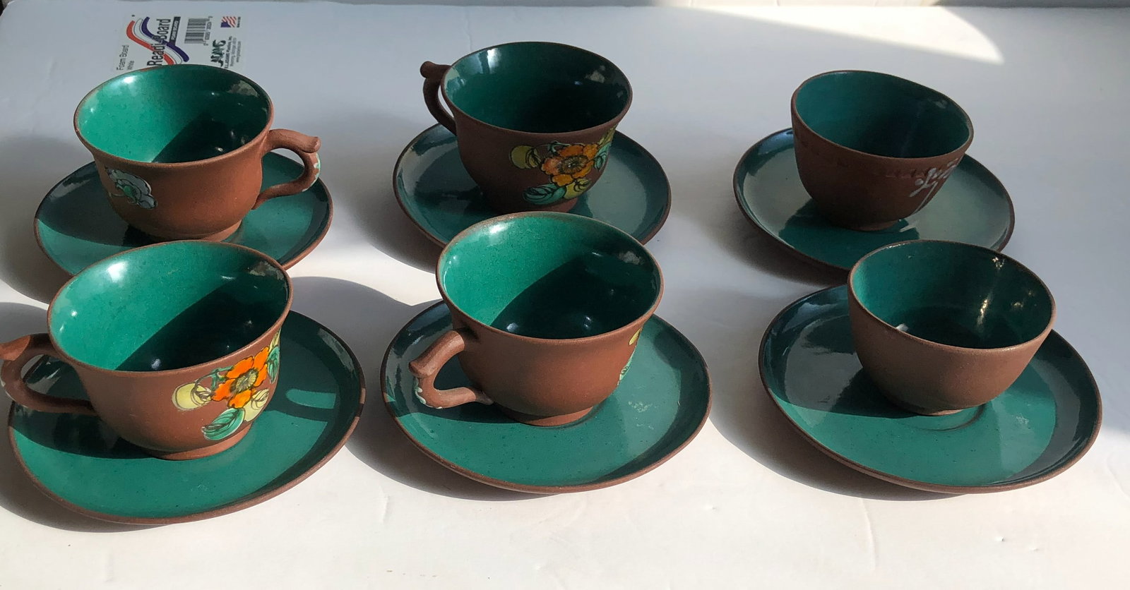 Group of Yixing Zisha Dish and Cups: Group of Yixing Zisha Dish and Cups
