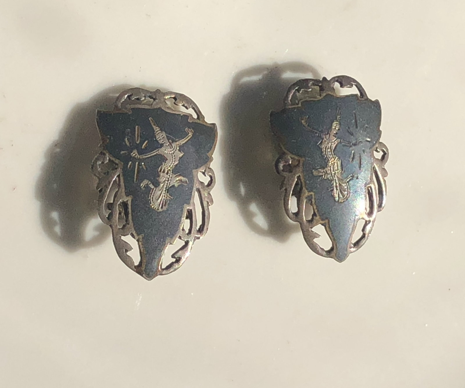 Pair of Silver Earrings: Pair of Silver Earrings