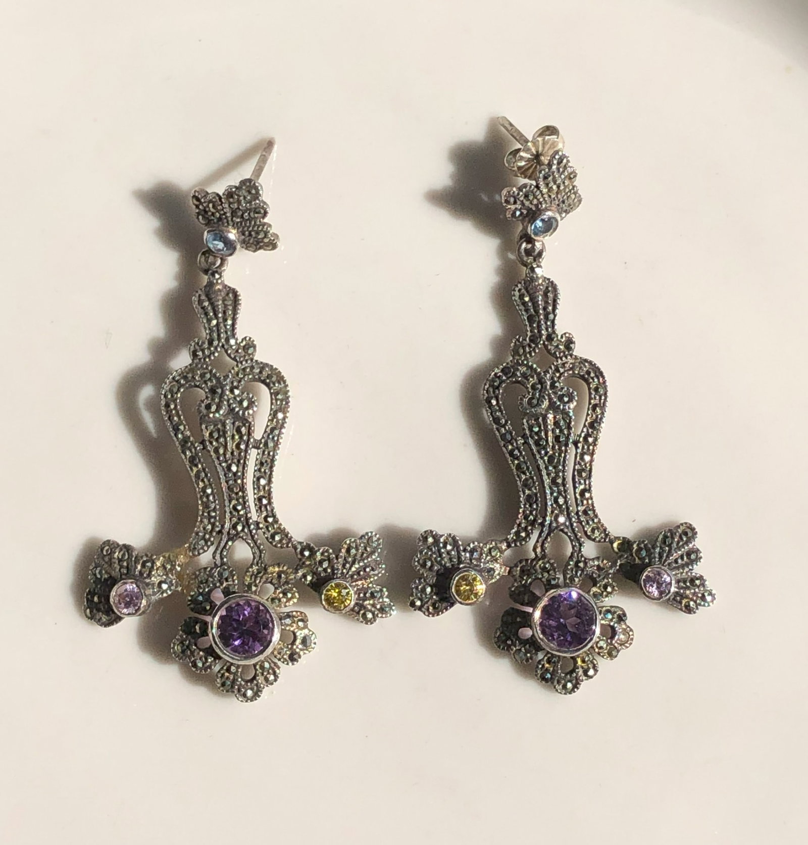 Pair of Silver Earrings: Pair of Silver Earrings, weight 13.2g