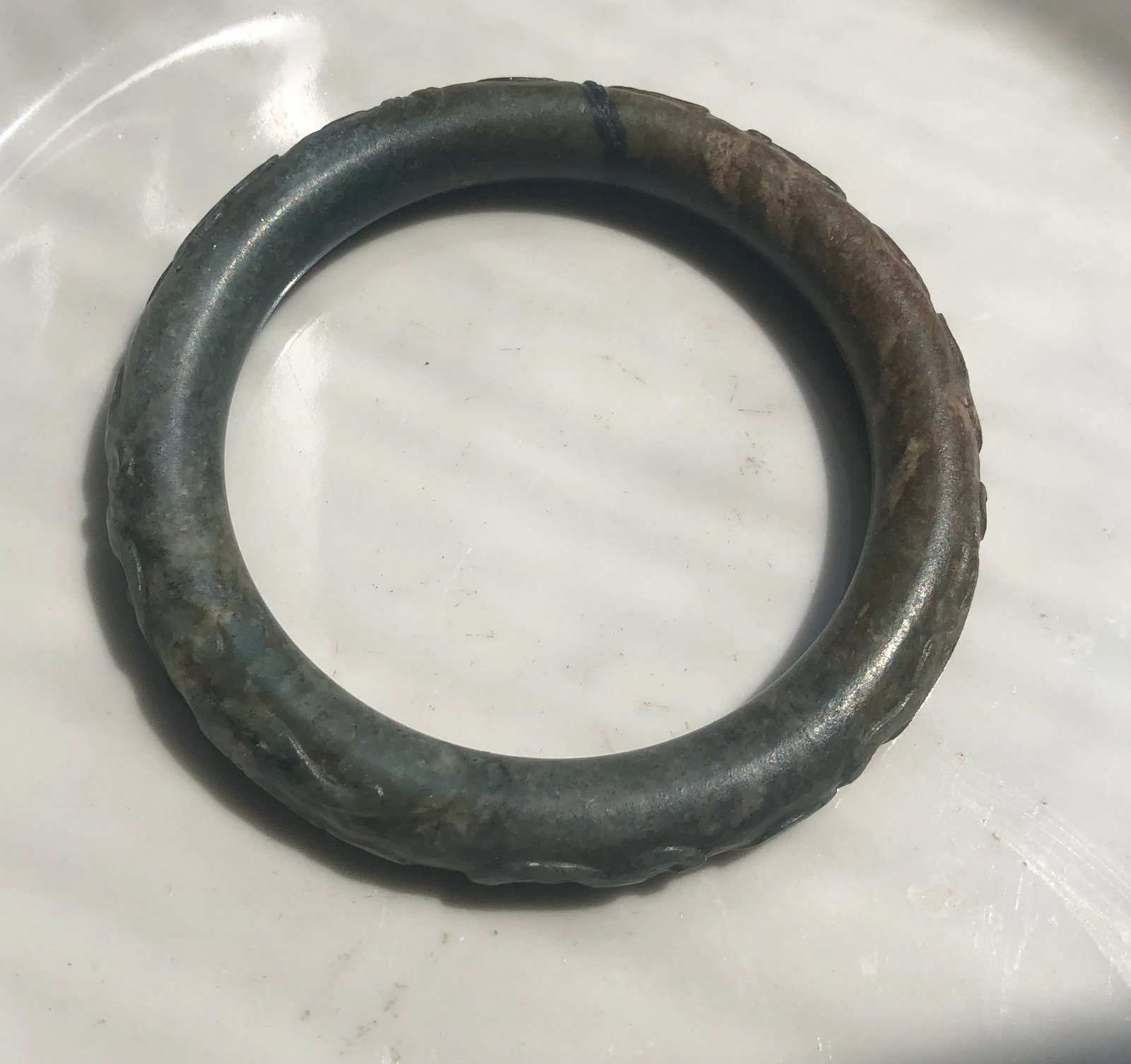 Antique Jade Bangle - 3