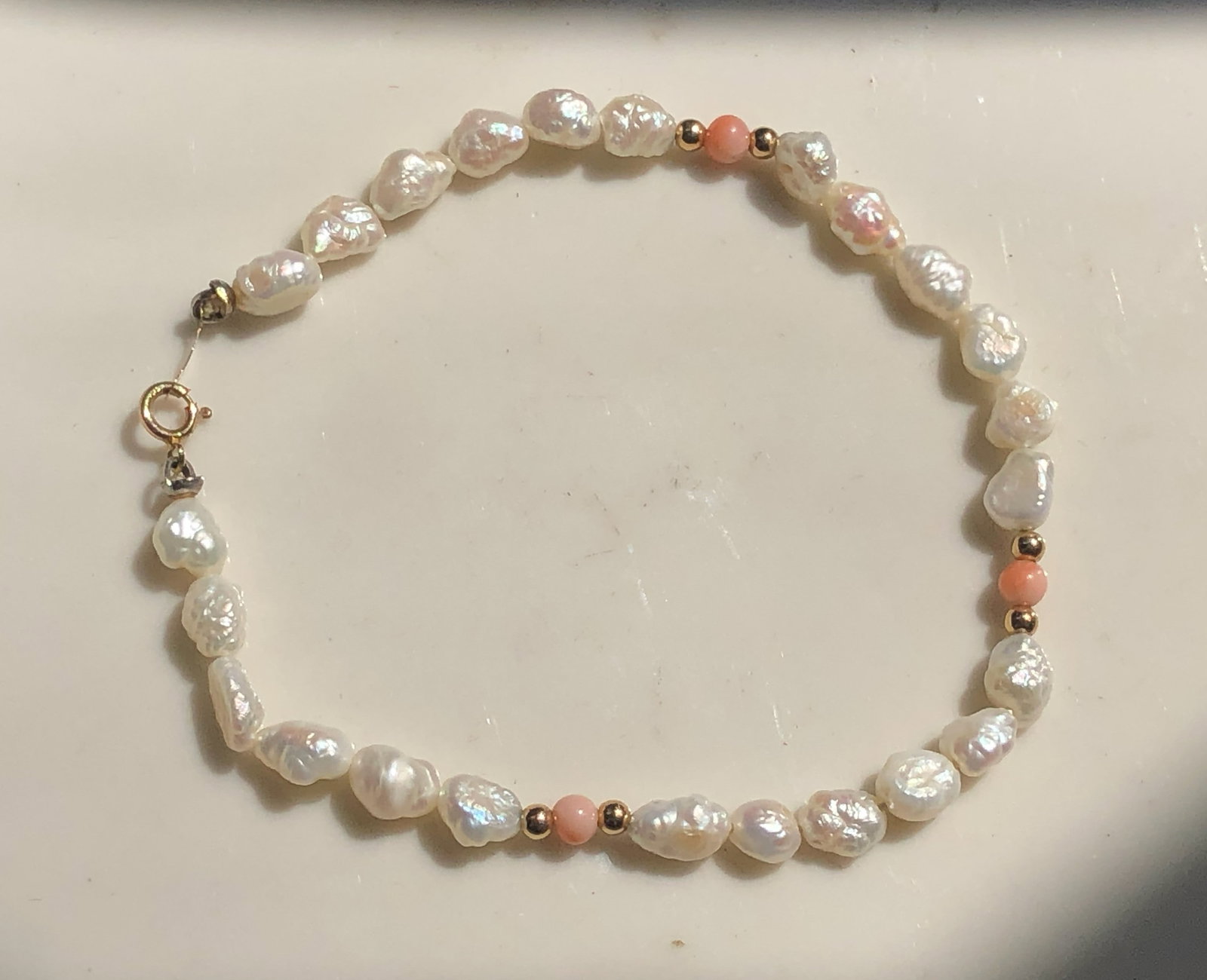 14K Gold Pearl Bracelet (1 of 2)