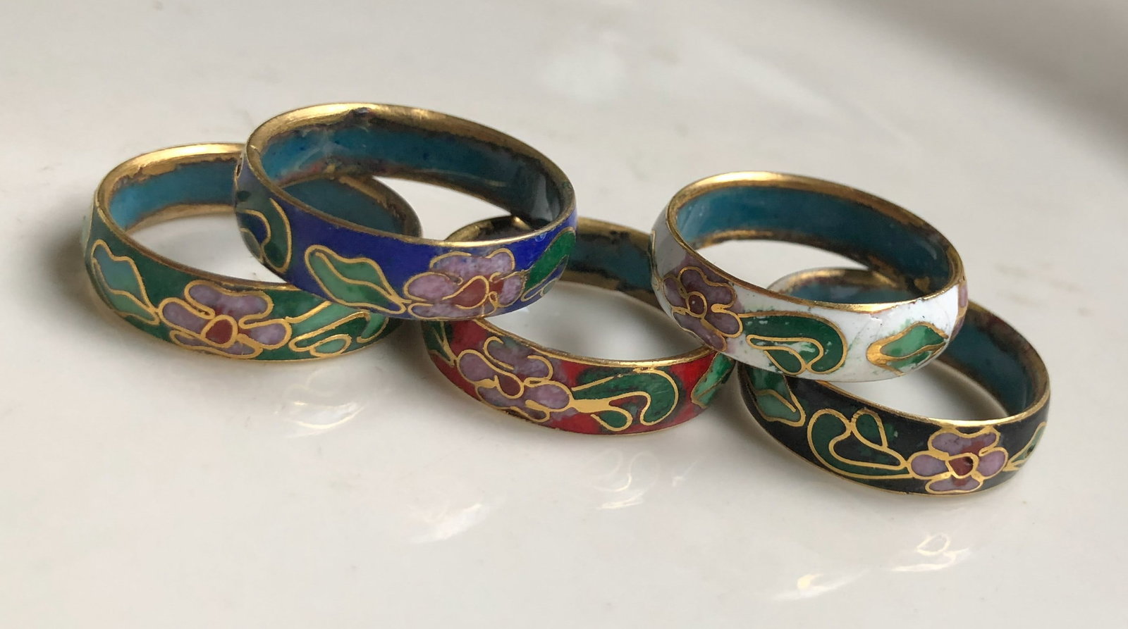 Five Cloisonne rings (1 of 4)