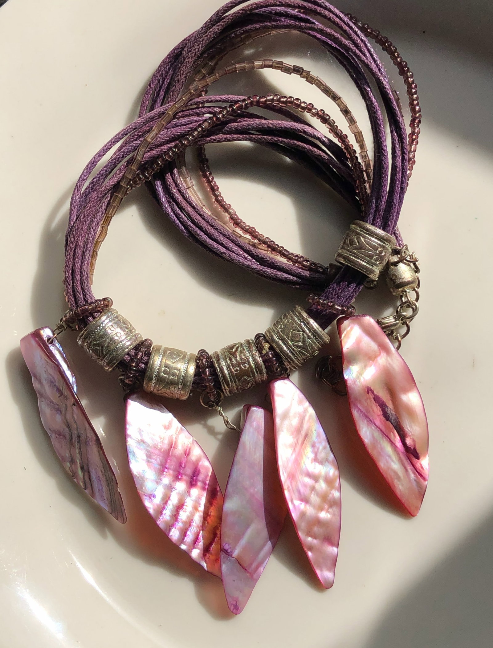Purple Shell Necklace - 3