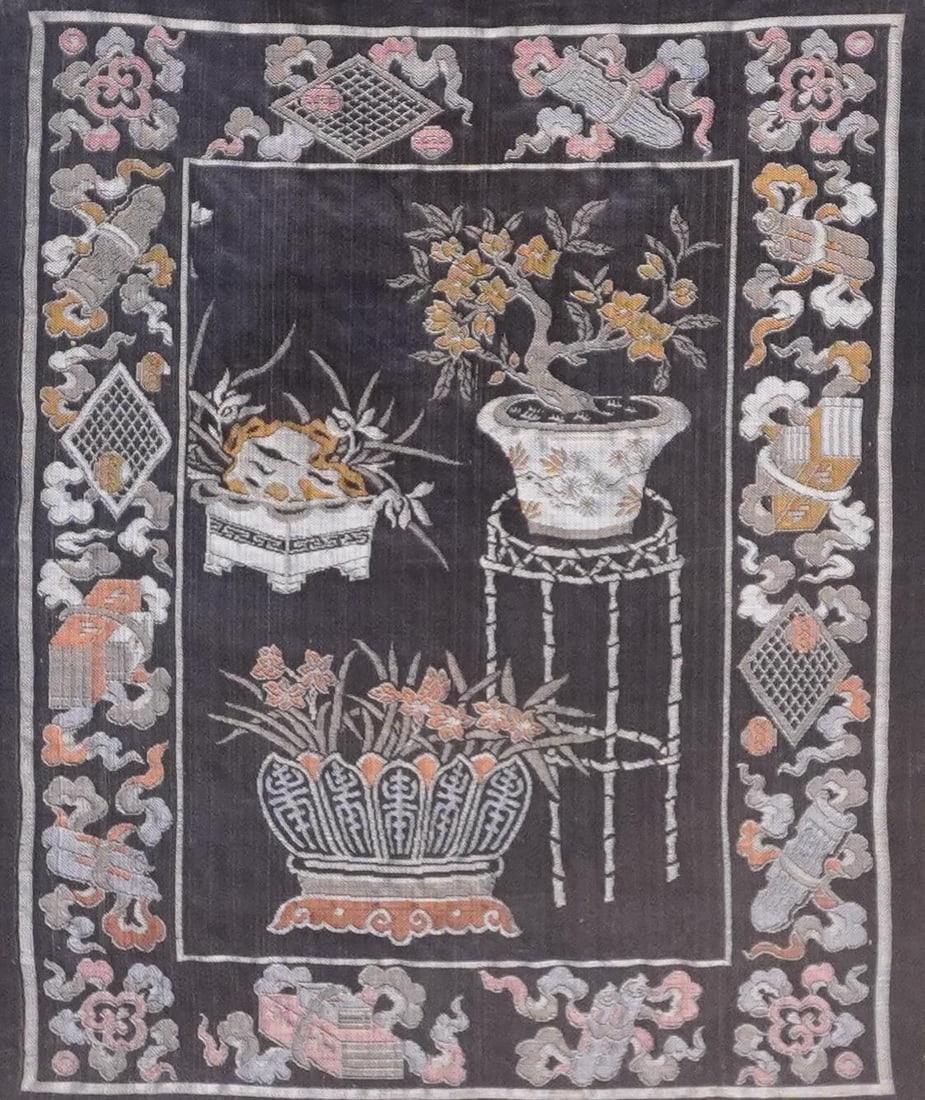 Antioque Framed Embroidery - 2