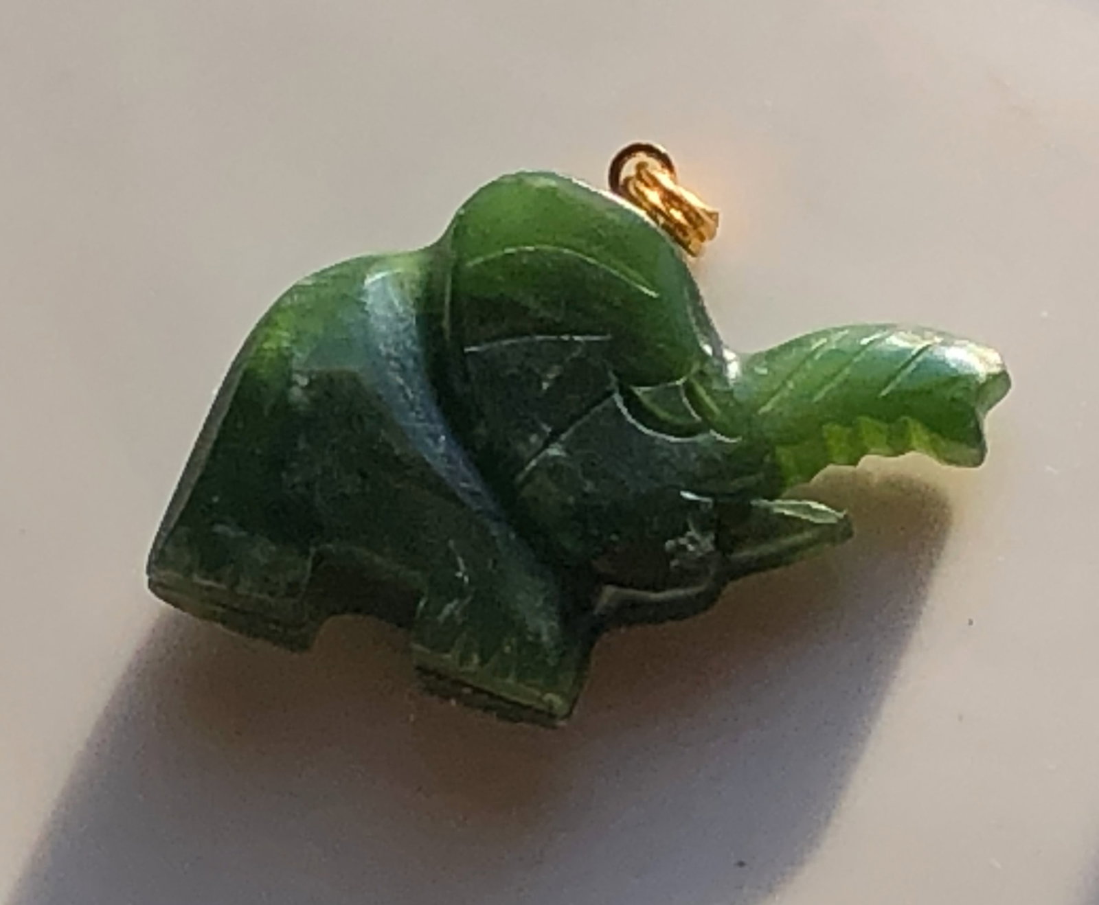 Vintage Green Jade silver Pendant (1 of 3)