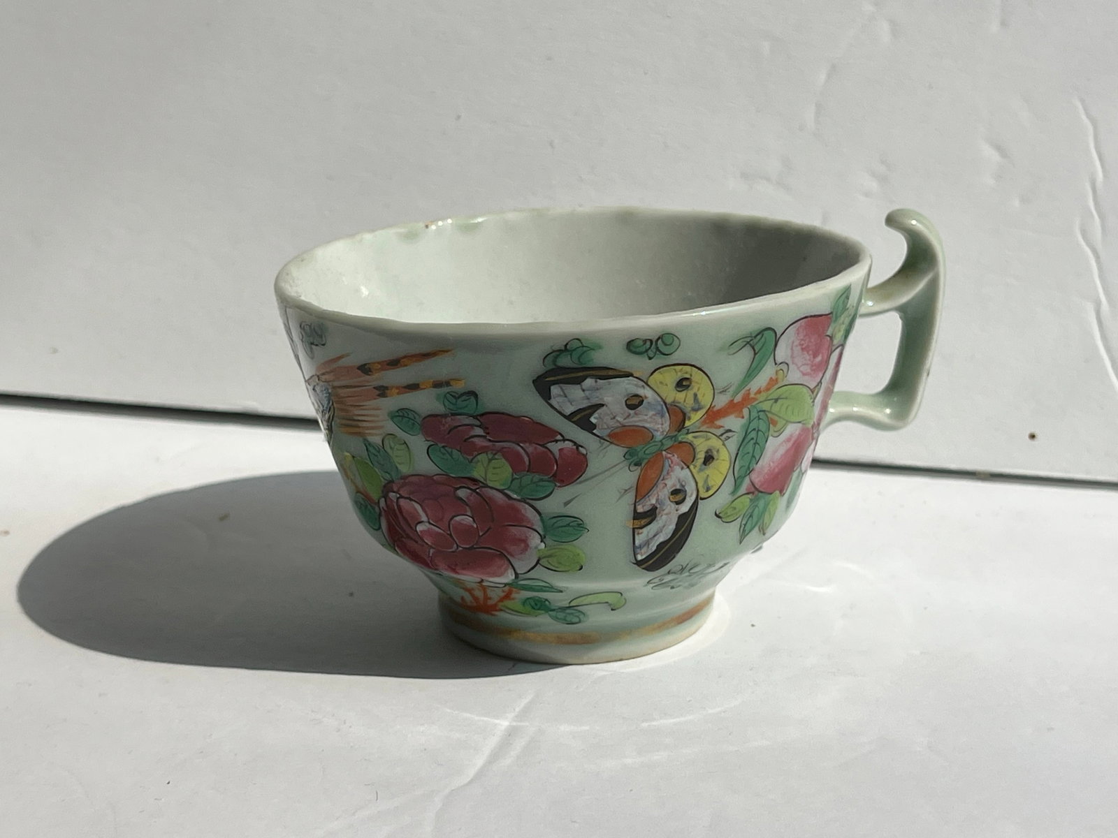 Antique 18th C Celadon Cup (1 of 6)