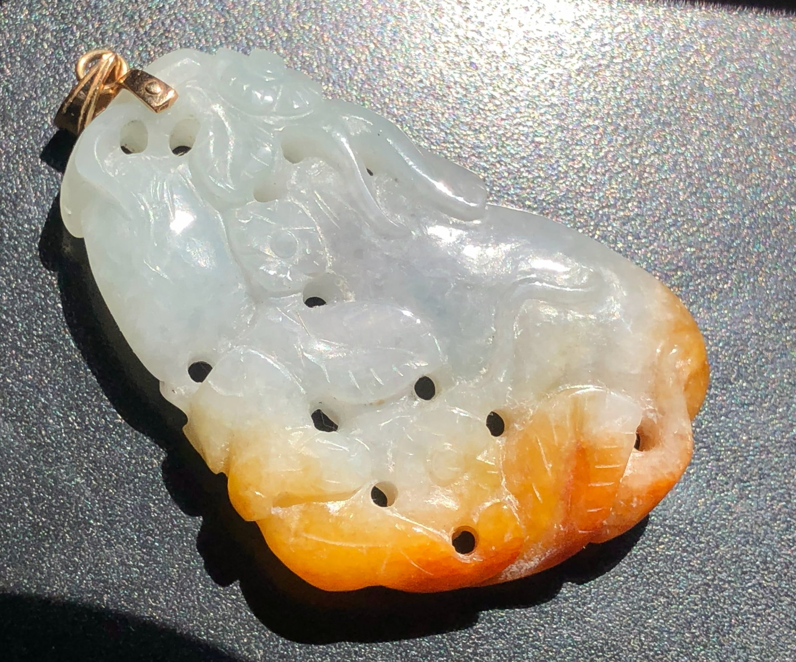 14K Gold Bale Jadeite Pendant (1 of 4)