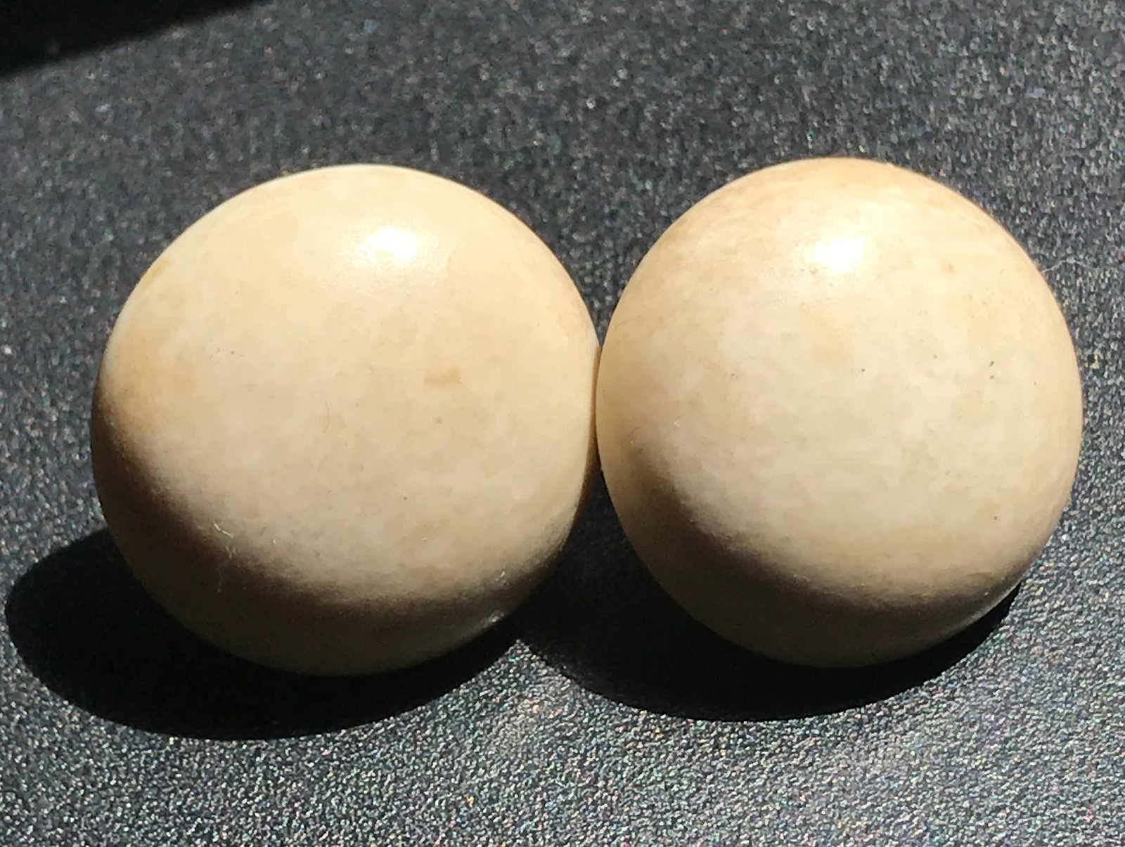 Pair of Carved Earrings: Pair of Carved Earrings