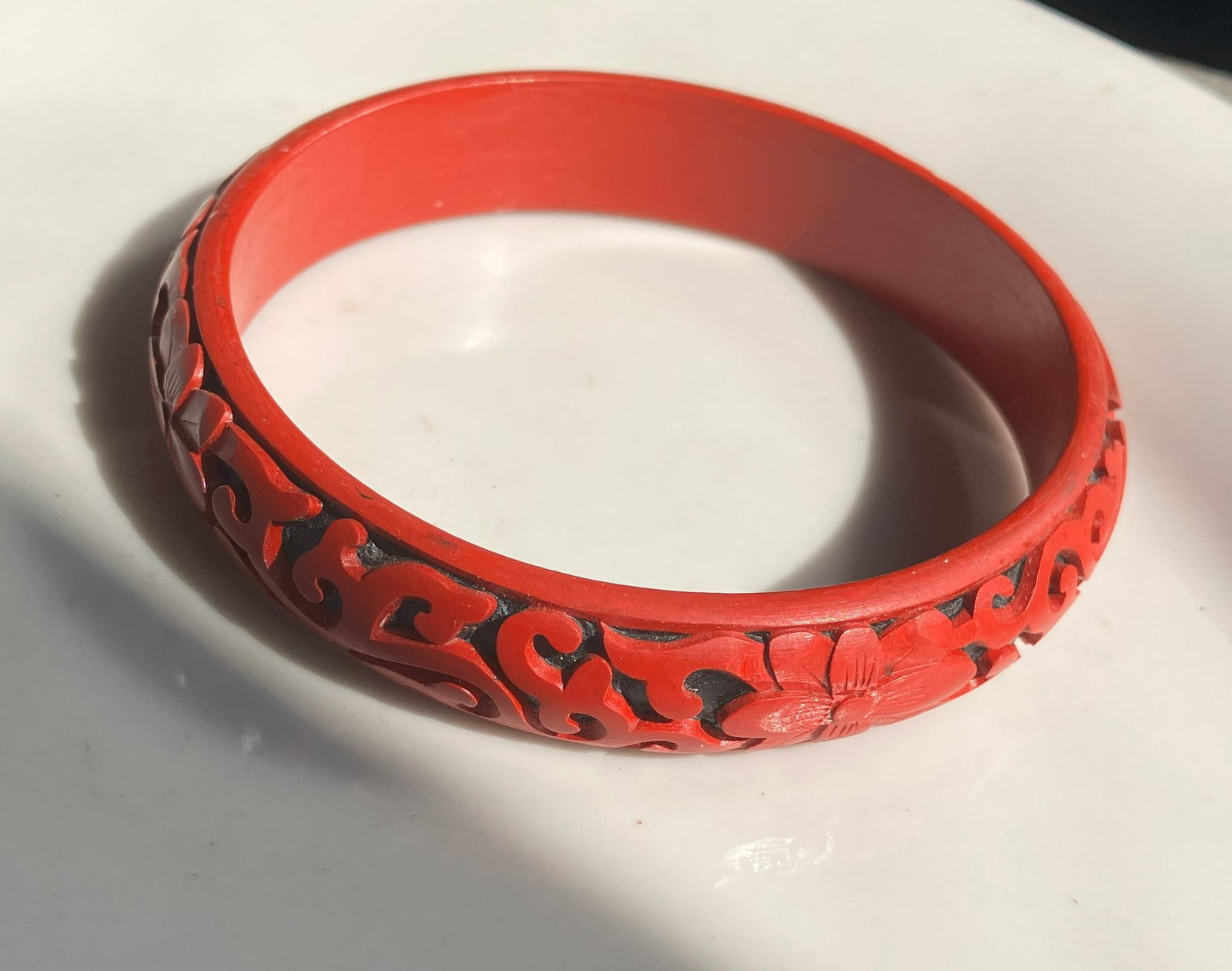 Vintage Cinnabar Bracelet: Vintage Cinnabar Bracelet
