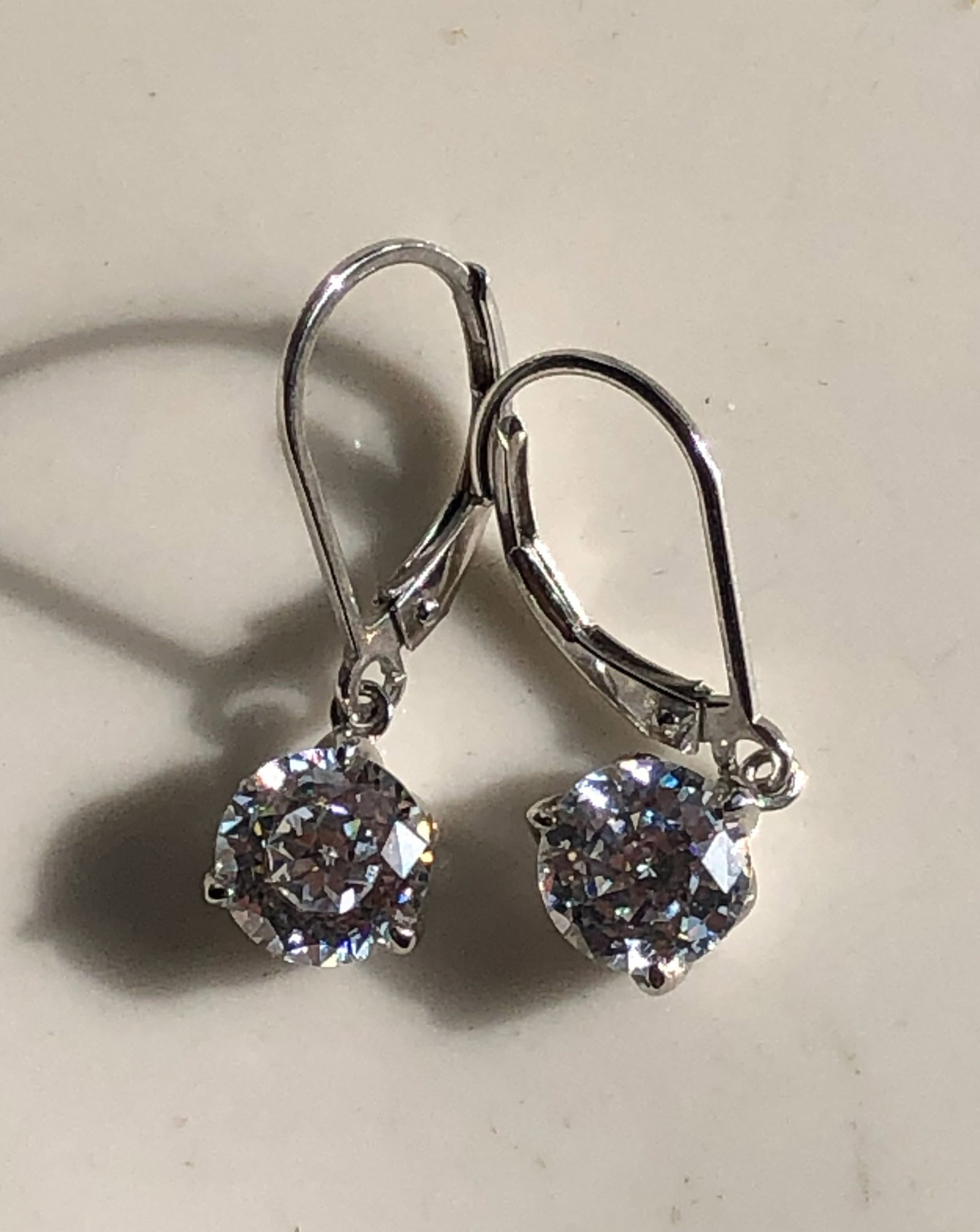 Silver Crystal Earrings - 2