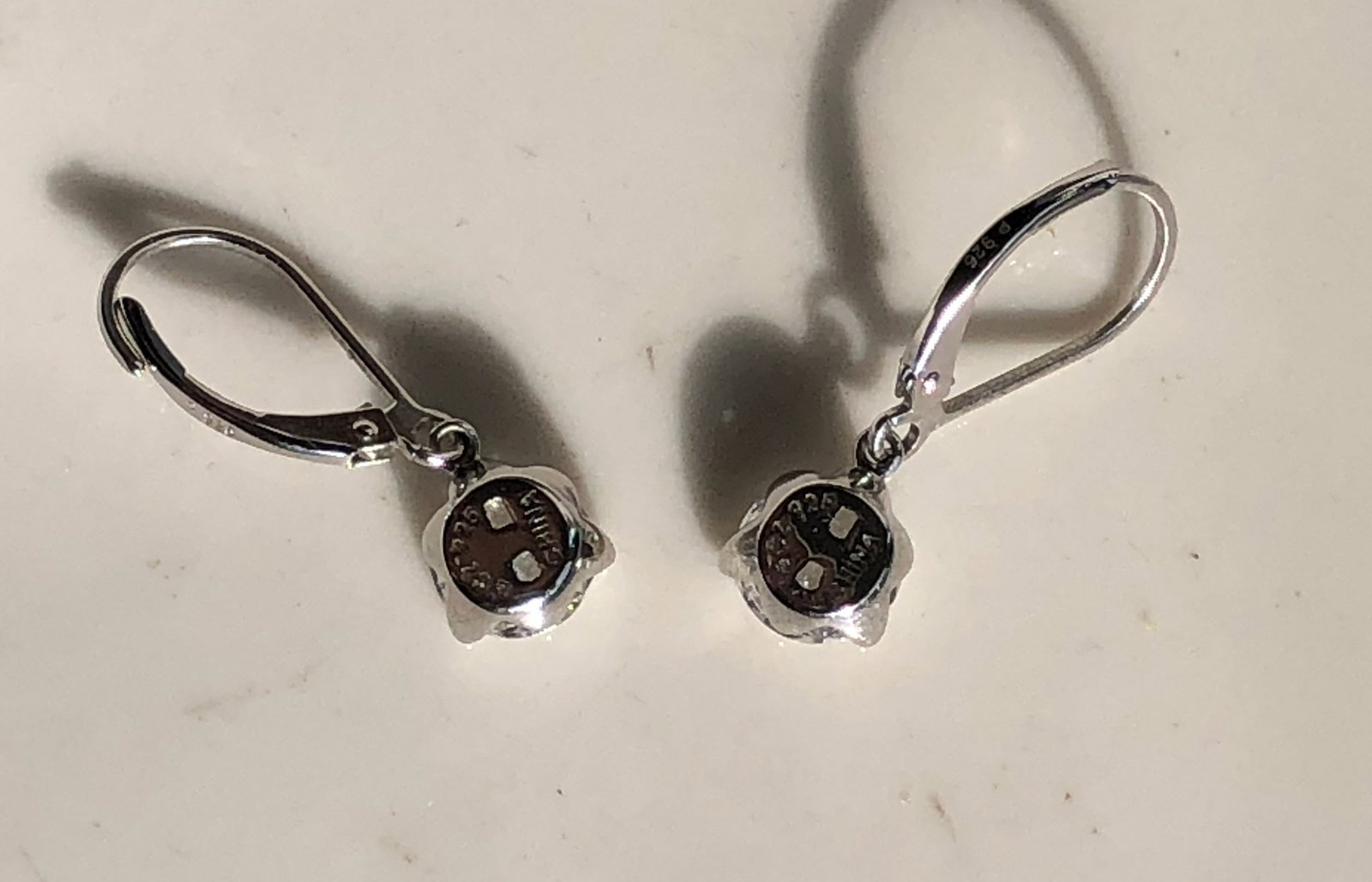 Silver Crystal Earrings - 3