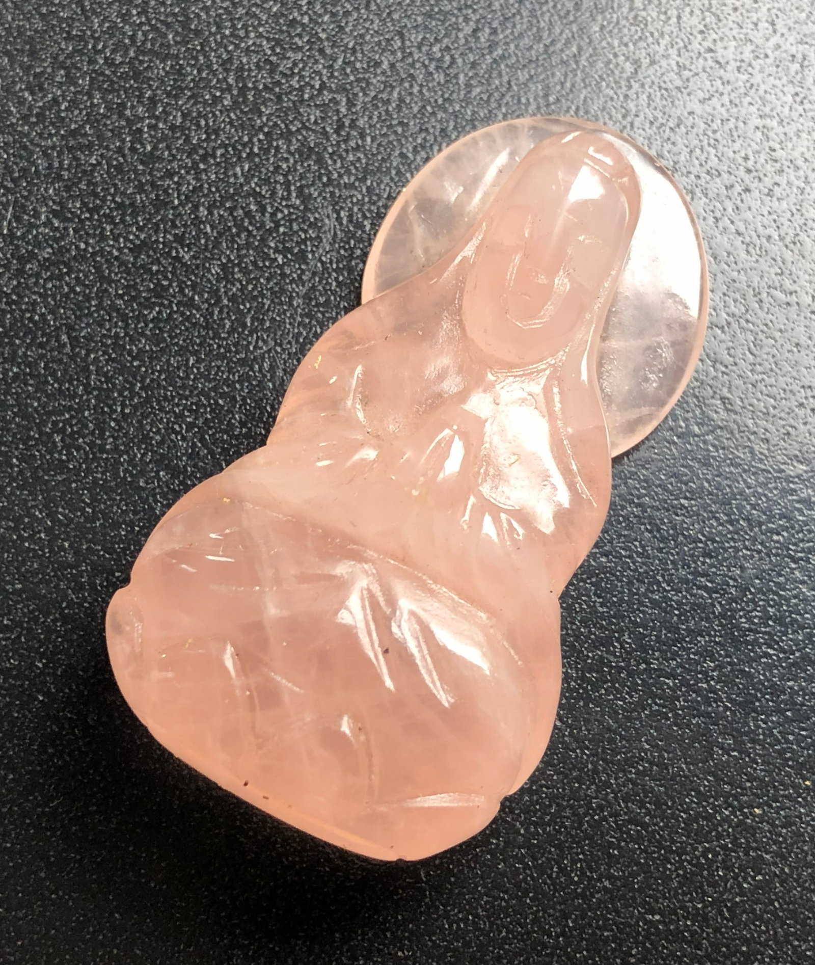 Vintage Pink Quartz Pendant: Vintage Pink Quartz Pendant, Size:1.75"