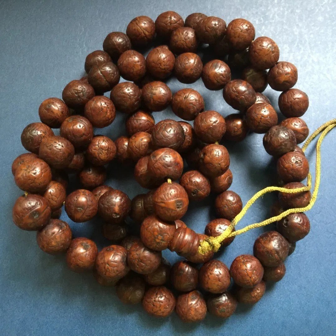 Antique Tibet Phoenix Eye Buddha Prayer Beads, size of each bead 14.5mm: Antique Tibet Phoenix Eye Buddha Prayer Beads, size of each bead 14.5mm